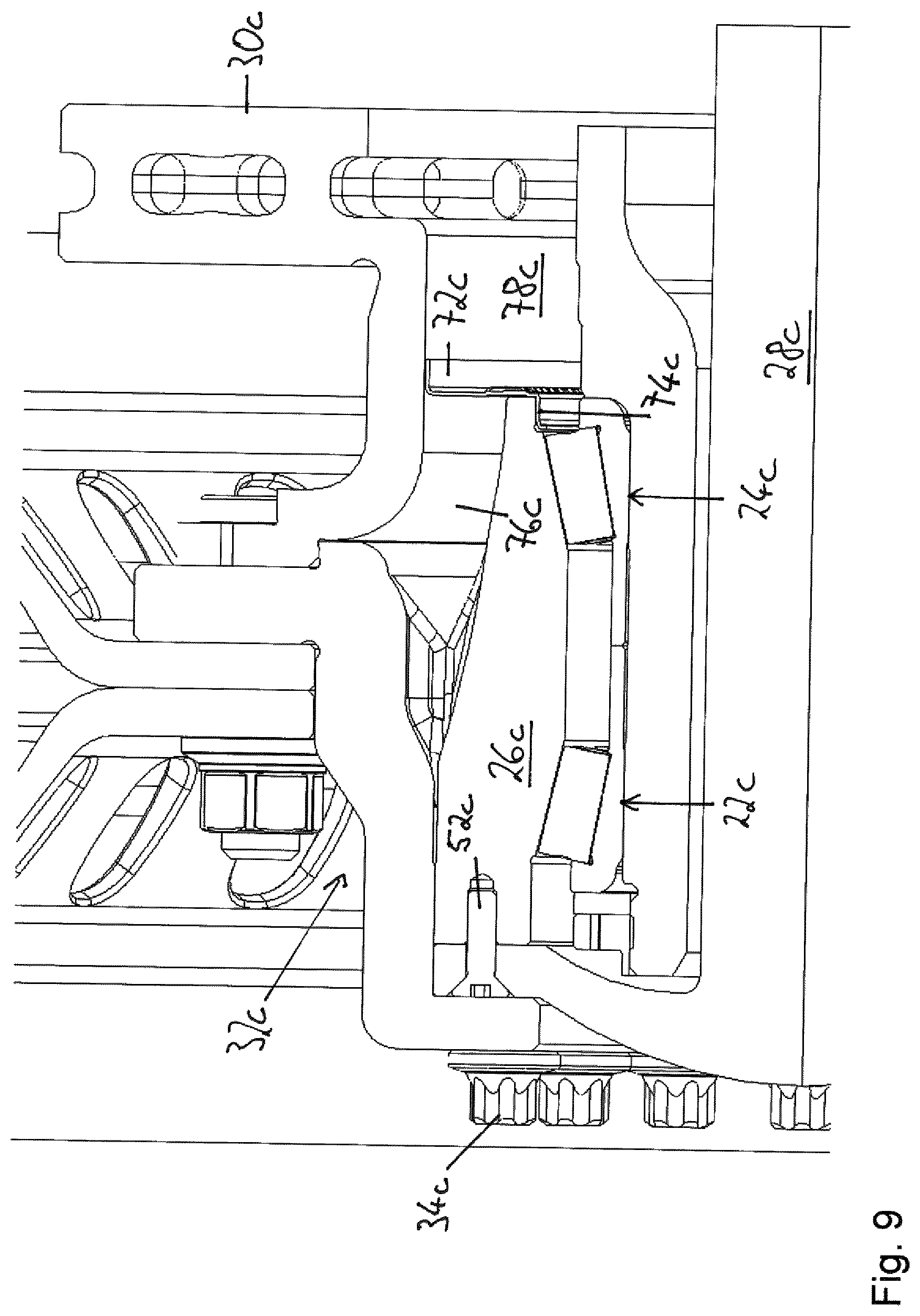 Patent US12583253 Figure 9 – Wheel bearing assembly and method for disassembly