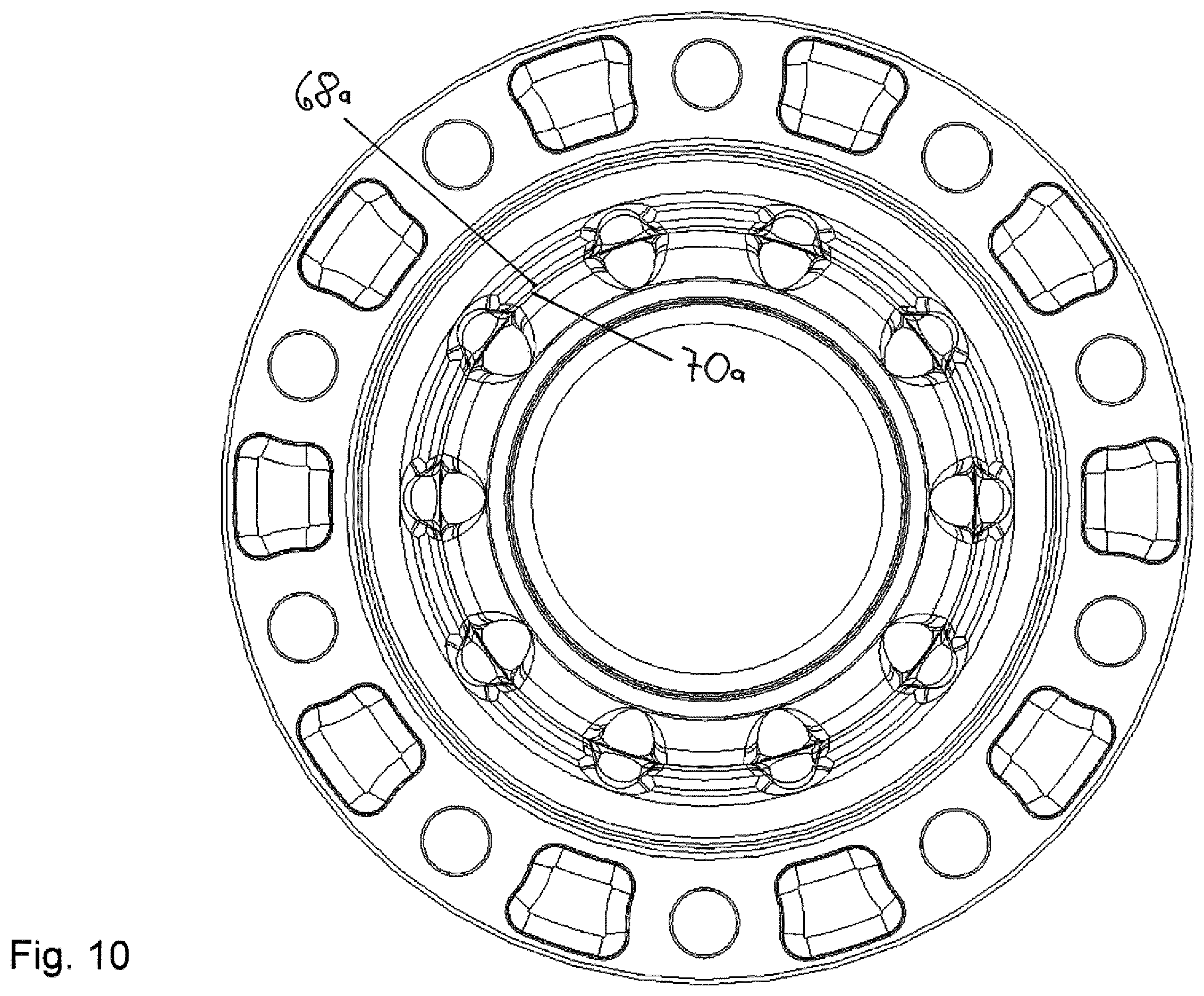 Patent US12583253 Figure 10 – Wheel bearing assembly and method for disassembly