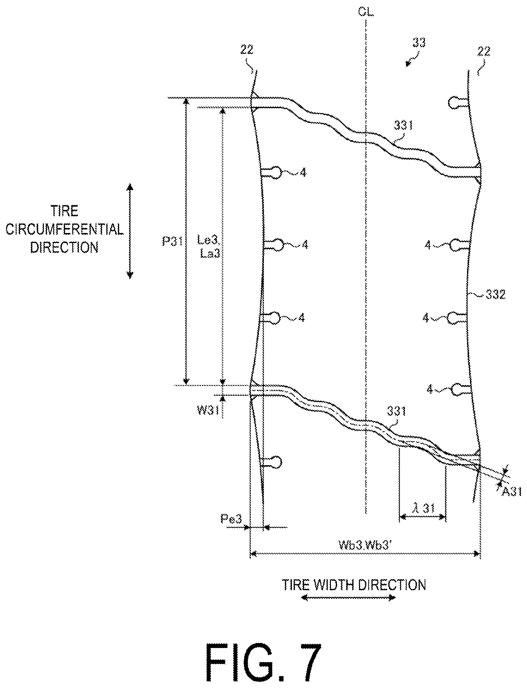 Patent US12583262 Figure 7 – Tire