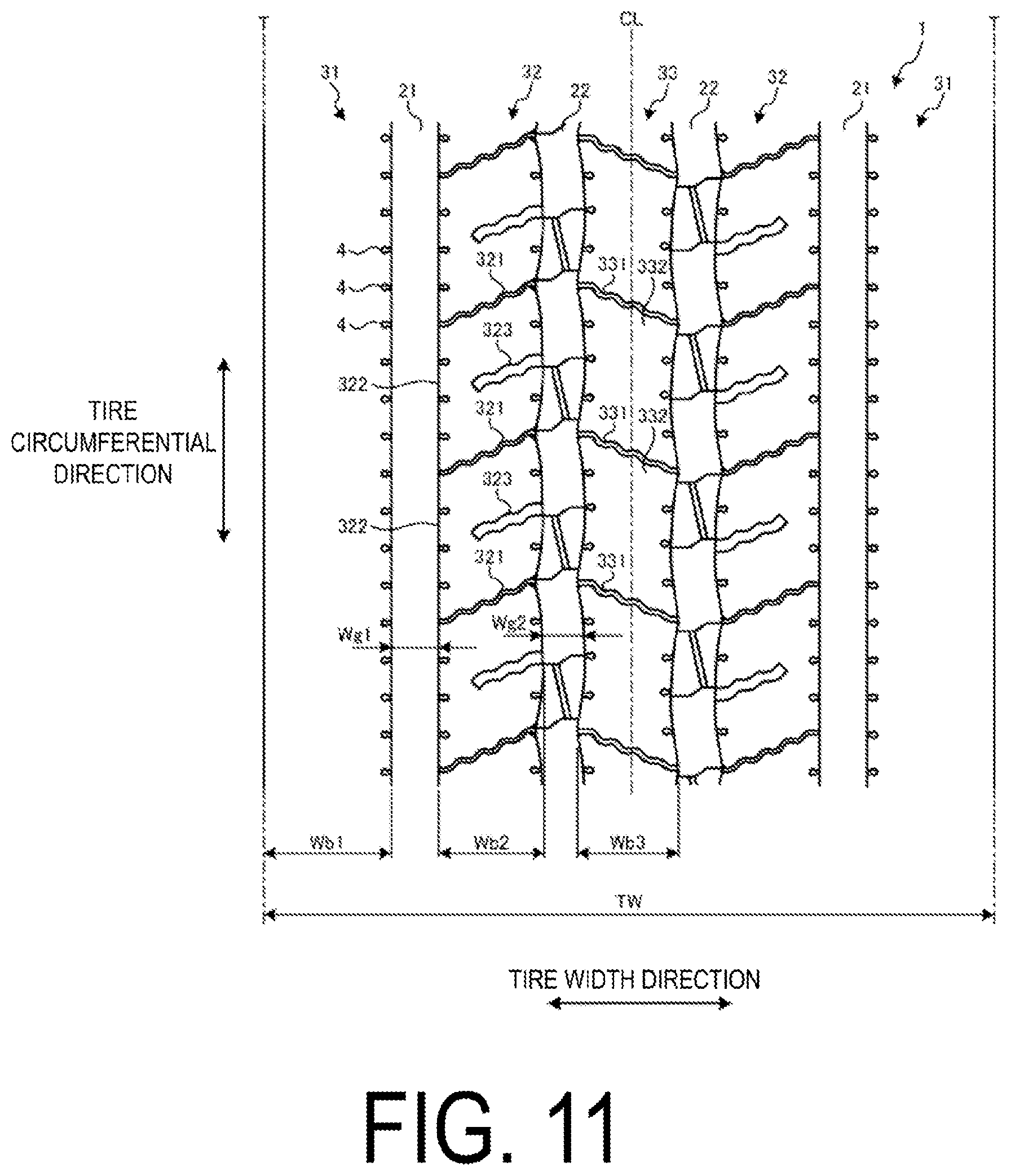 Patent US12583262 Figure 11 – Tire