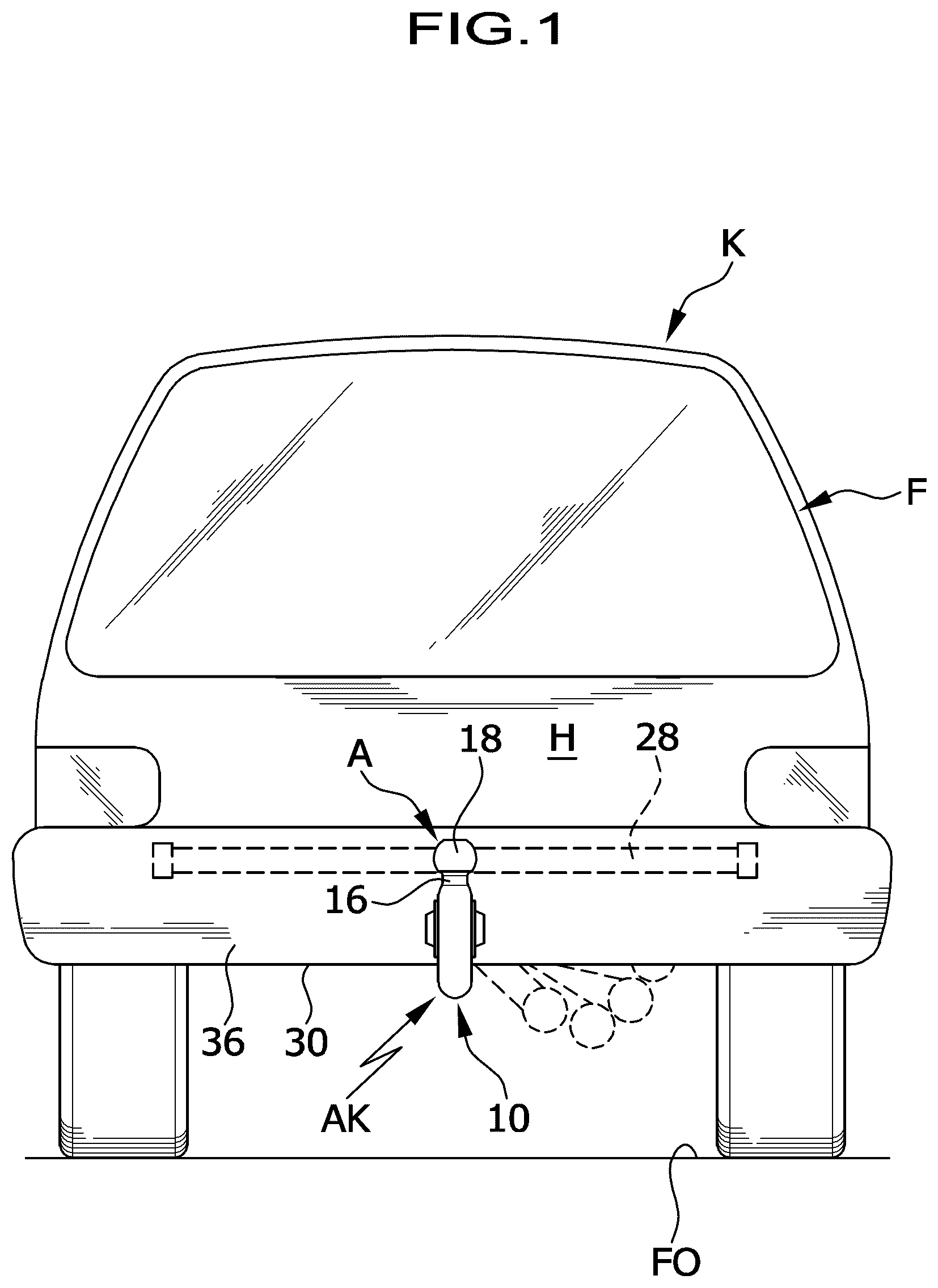 Patent US12583273 Figure 1 – Trailer coupling
