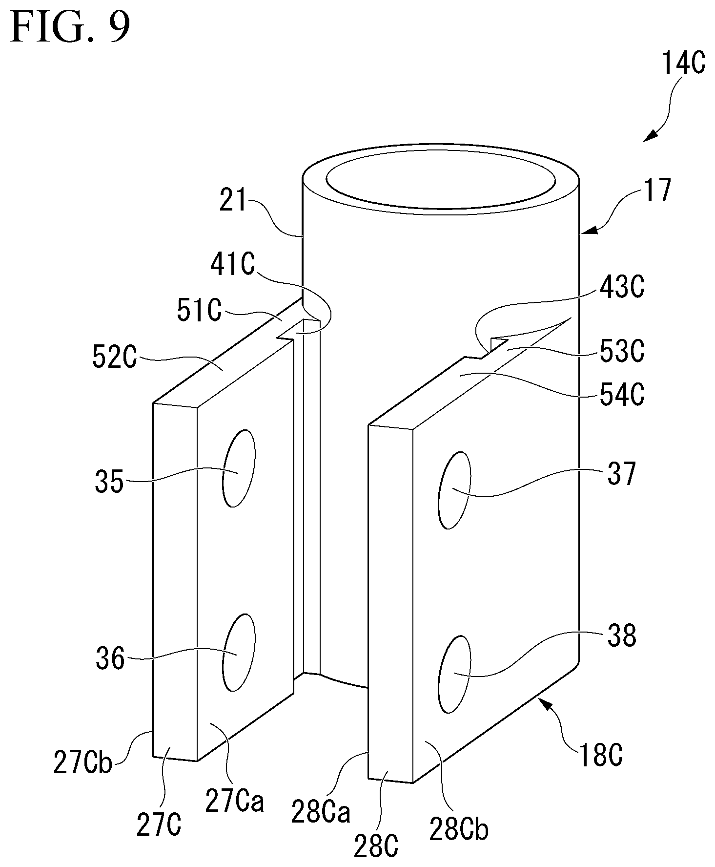 Patent US12583275 Figure 9 – Shock absorber