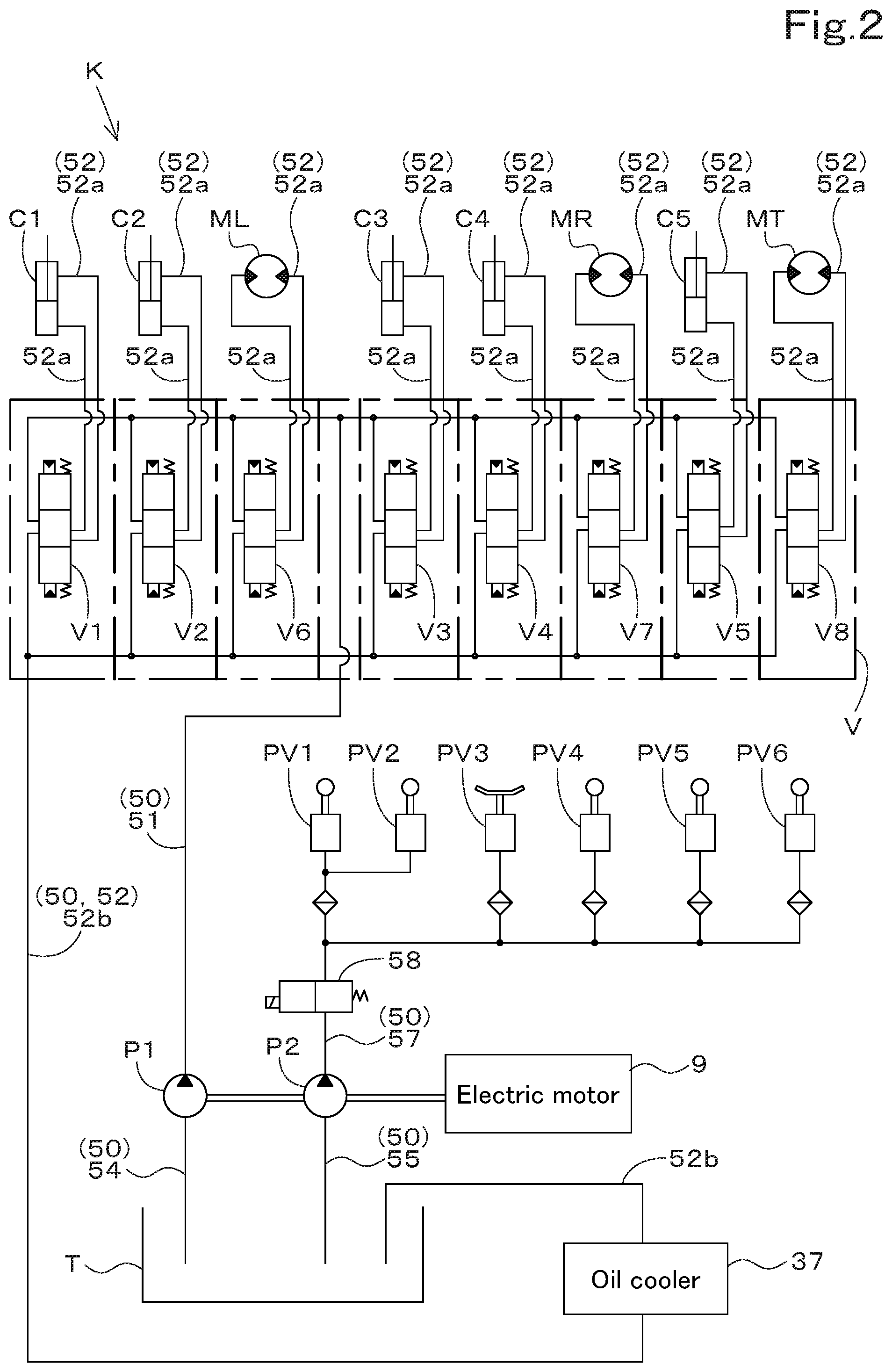 Patent US12583281 Figure 2 – Working machine