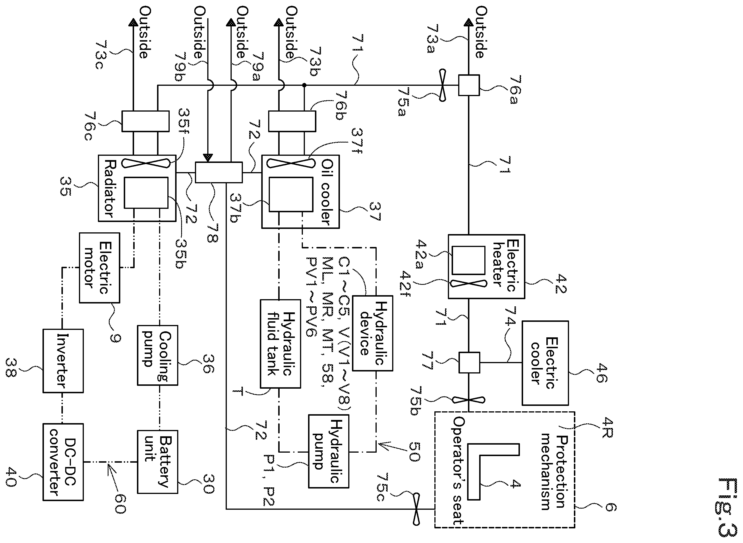 Patent US12583281 Figure 3 – Working machine