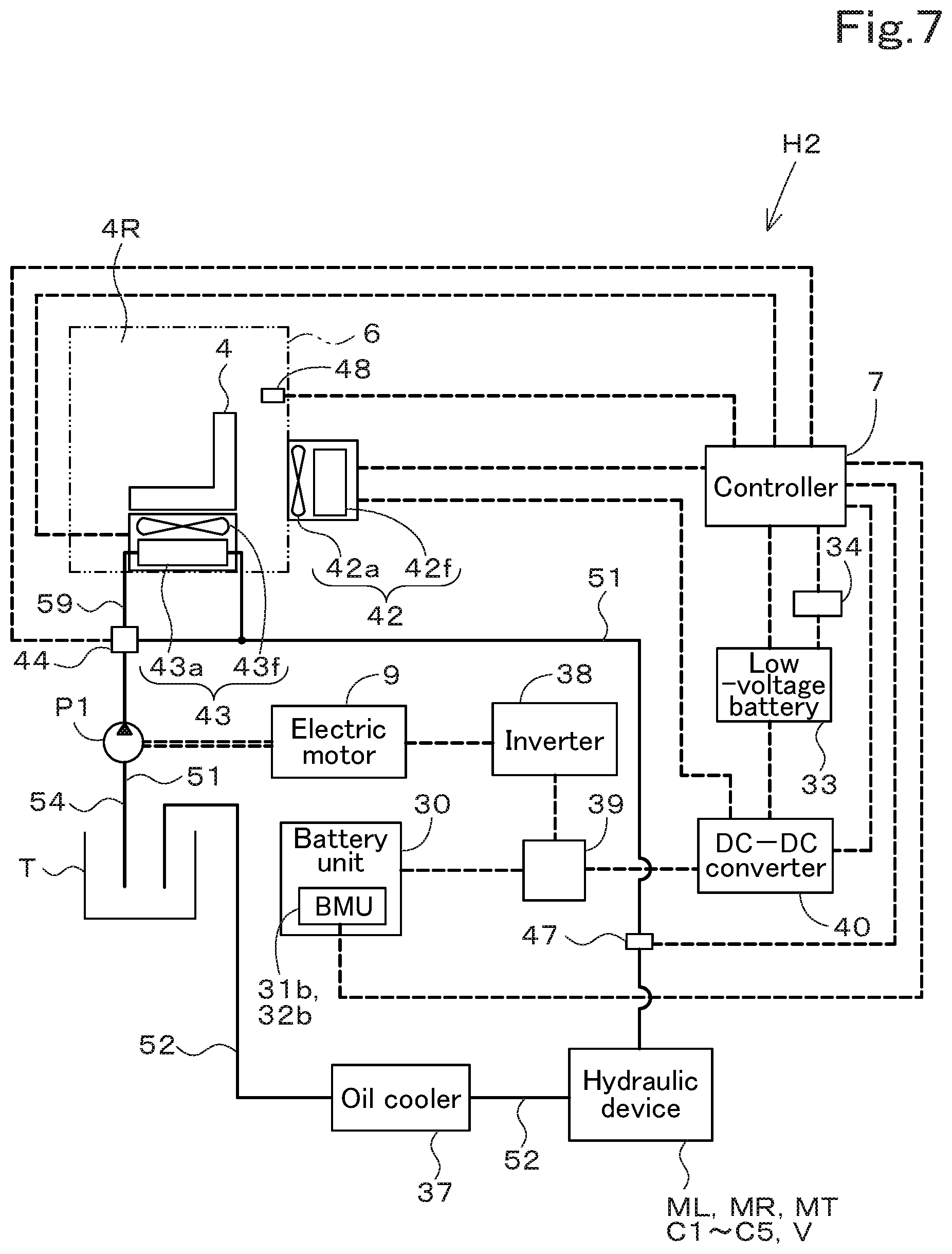 Patent US12583281 Figure 8 – Working machine
