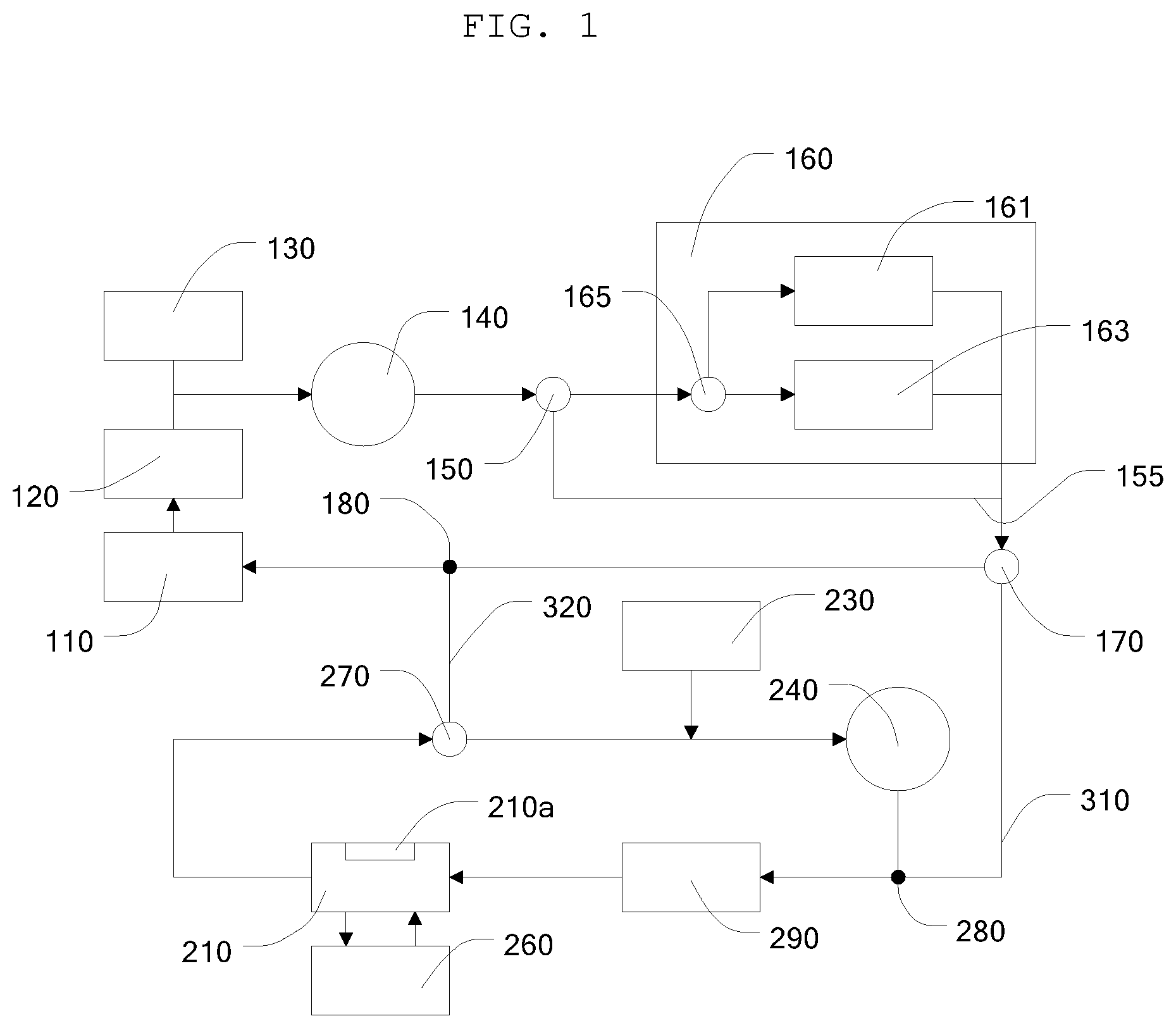 Patent US12583286 Figure 1 – Heat management system for vehicle