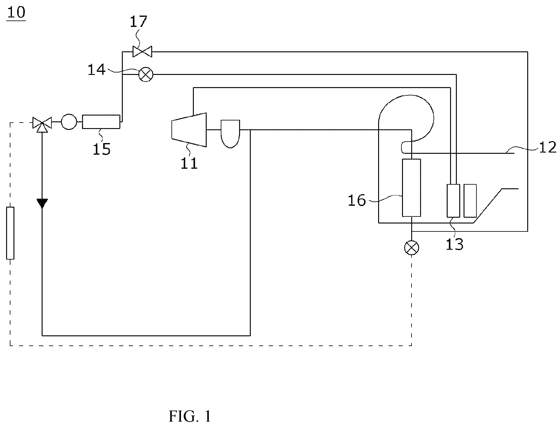 Patent US12583290 Figure 1 – 3-way valve and heat pump system using same