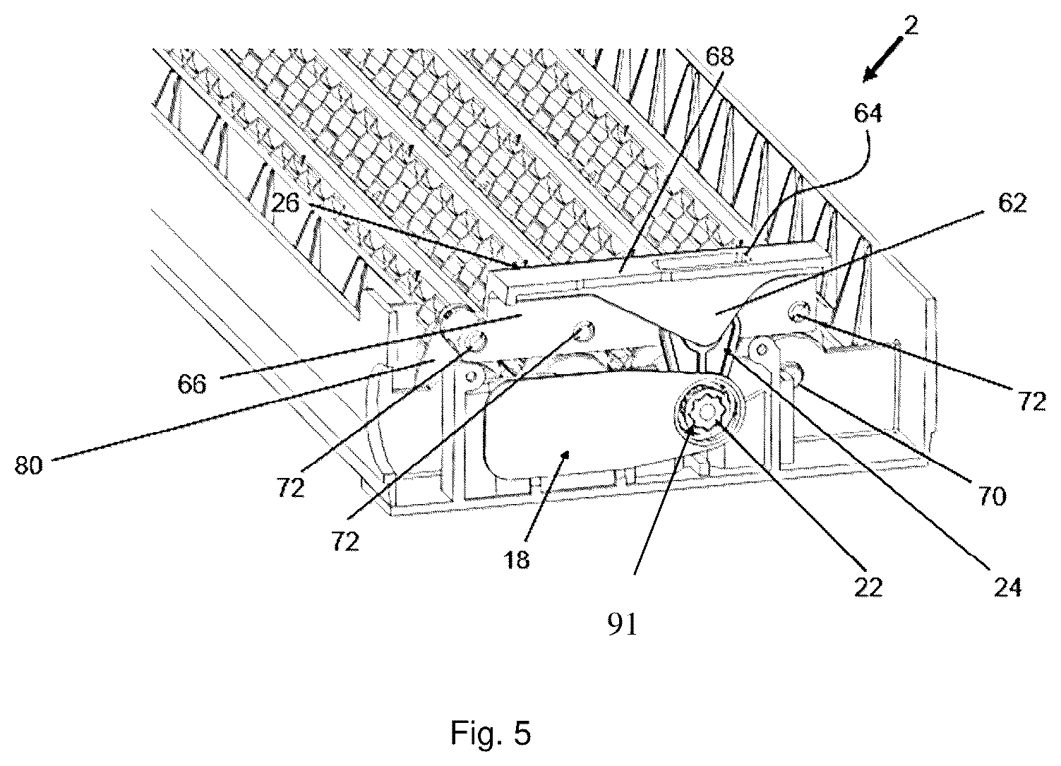 Patent US12583292 Figure 5 – Driving vane for an active grille shutter device