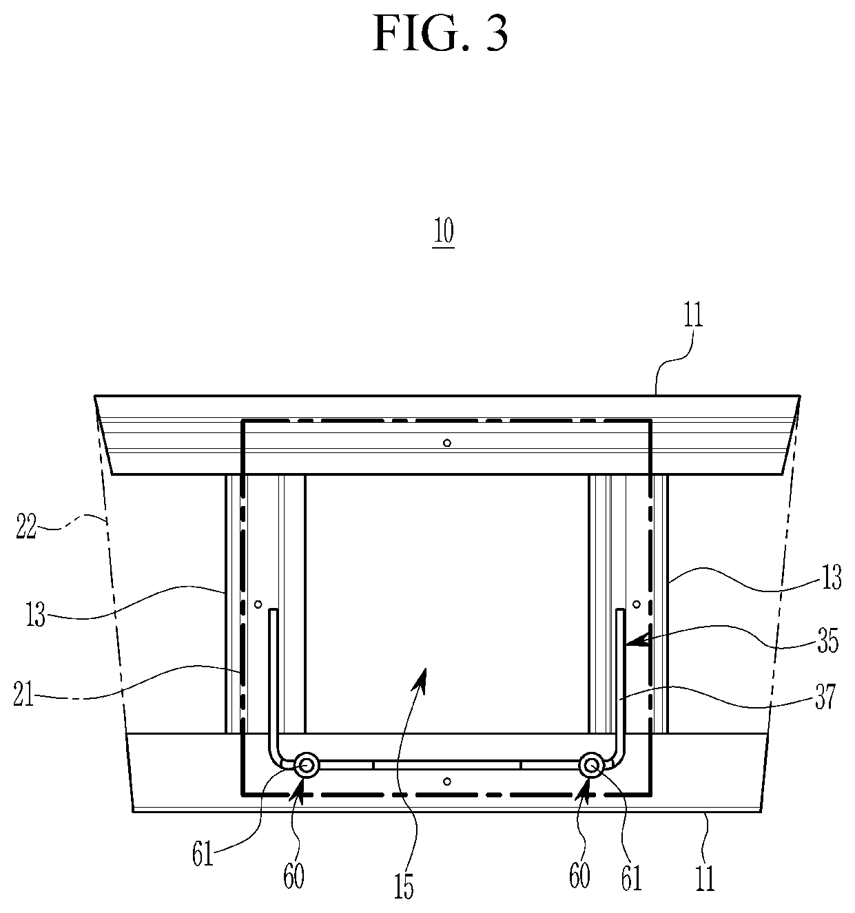 Patent US12583297 Figure 3 – Roof structure for vehicle