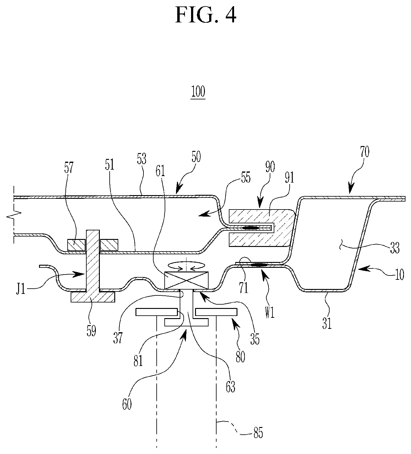Patent US12583297 Figure 4 – Roof structure for vehicle