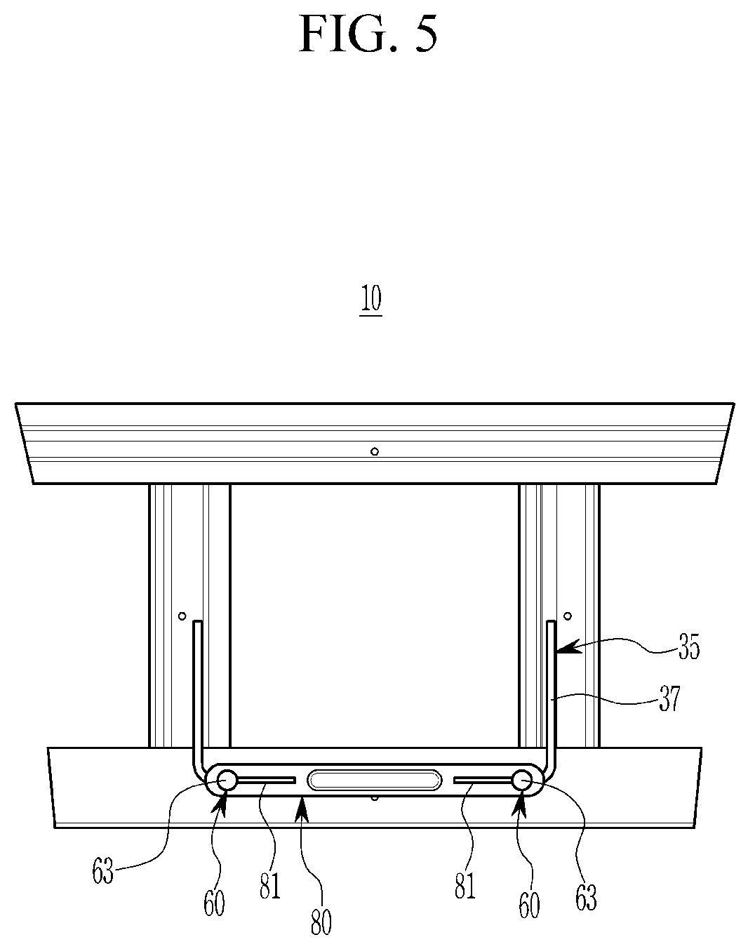 Patent US12583297 Figure 5 – Roof structure for vehicle