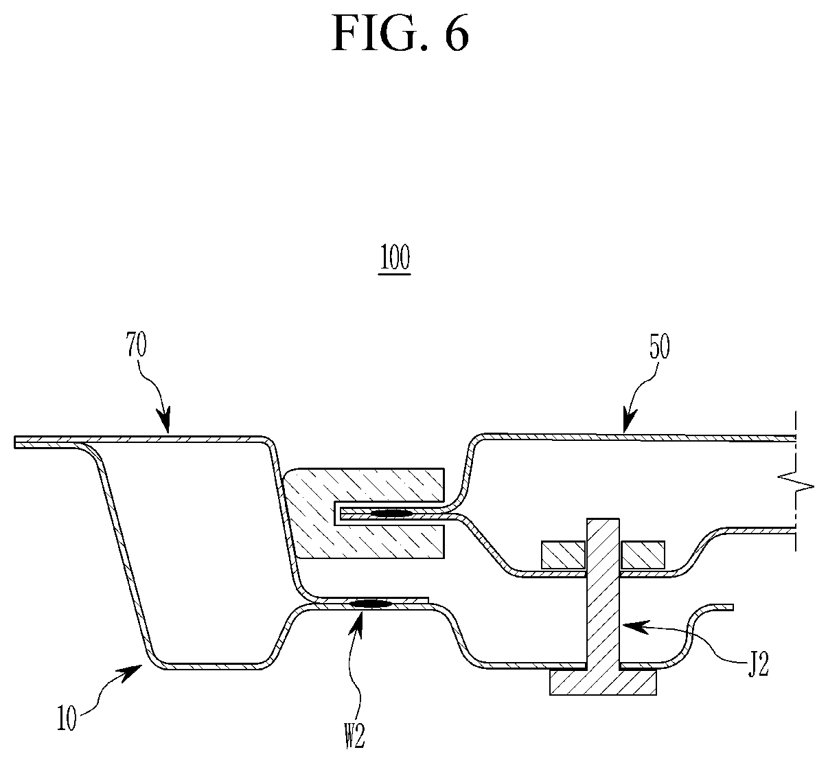 Patent US12583297 Figure 6 – Roof structure for vehicle