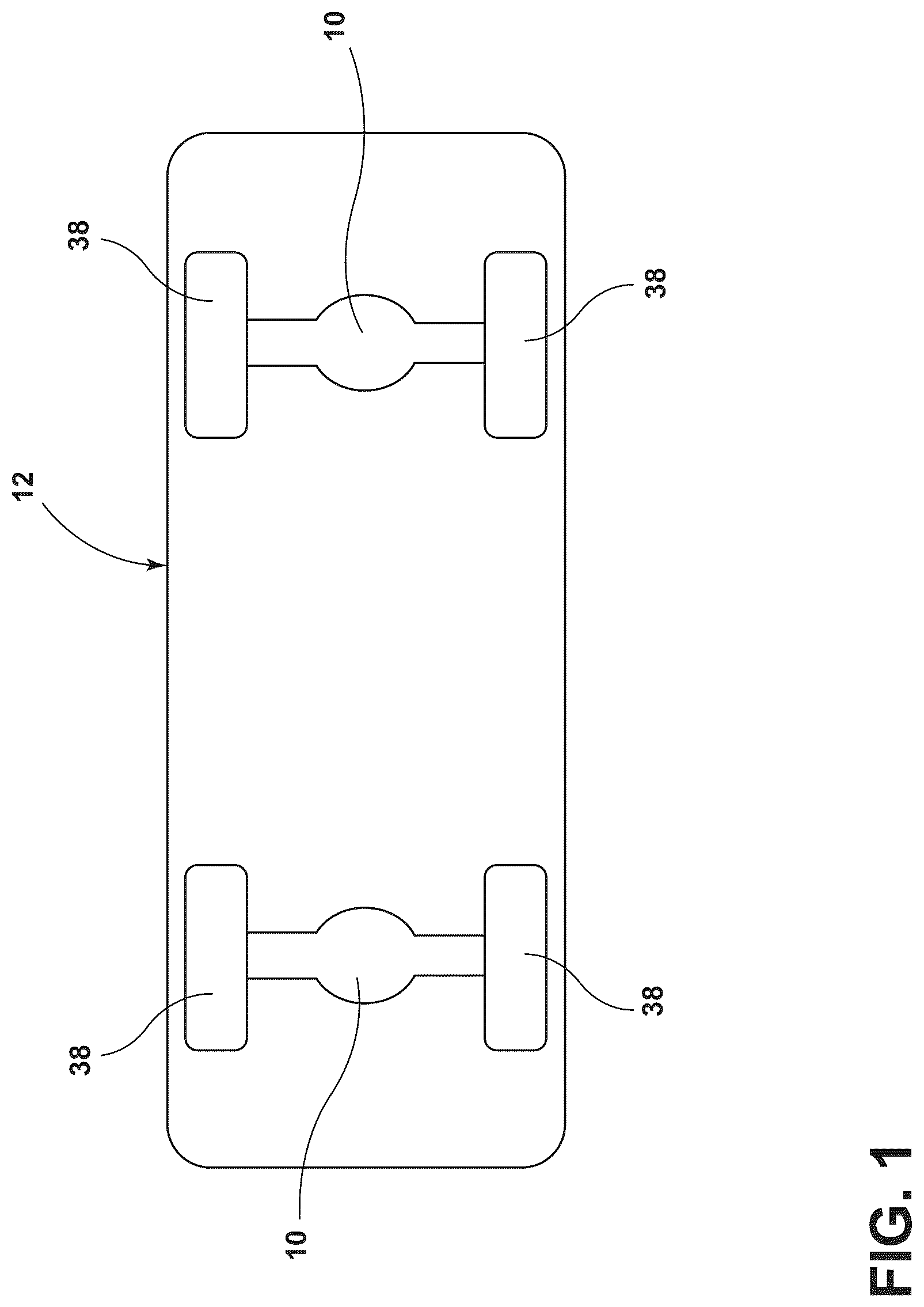 Patent US12583300 Figure 1 – Axle assembly for a vehicle