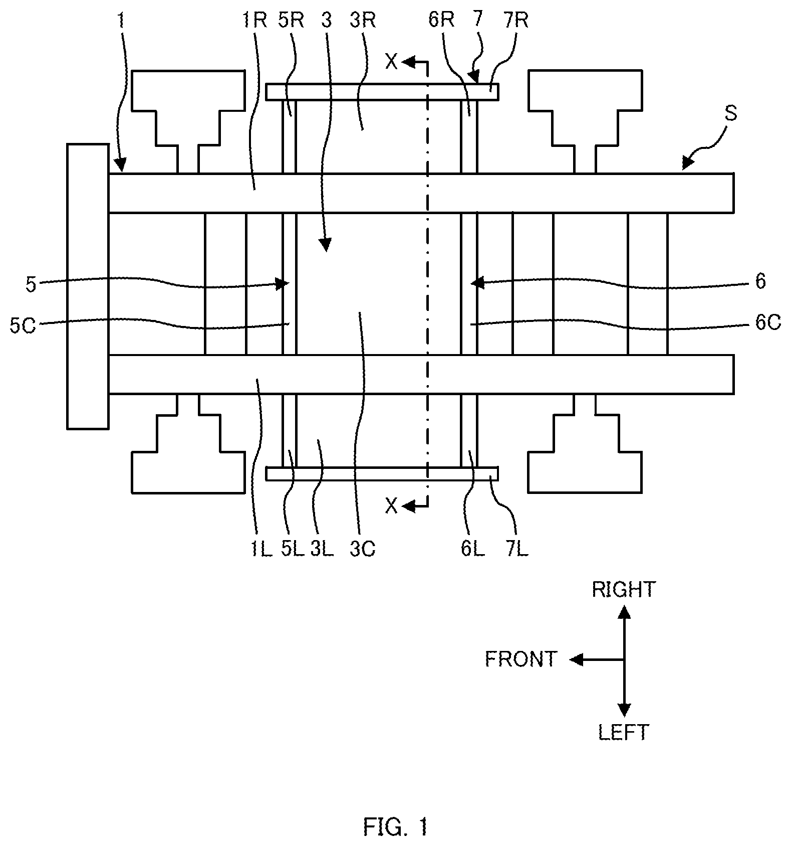 Patent US12583306 Figure 1 – Battery support frame structure