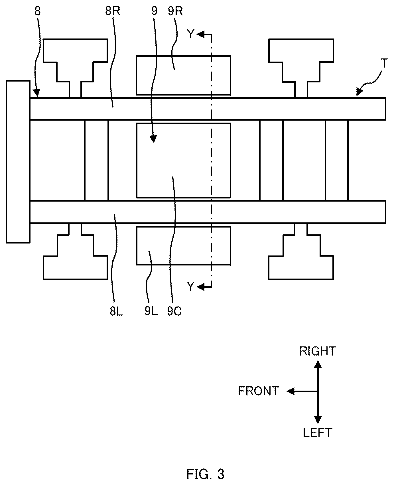 Patent US12583306 Figure 3 – Battery support frame structure