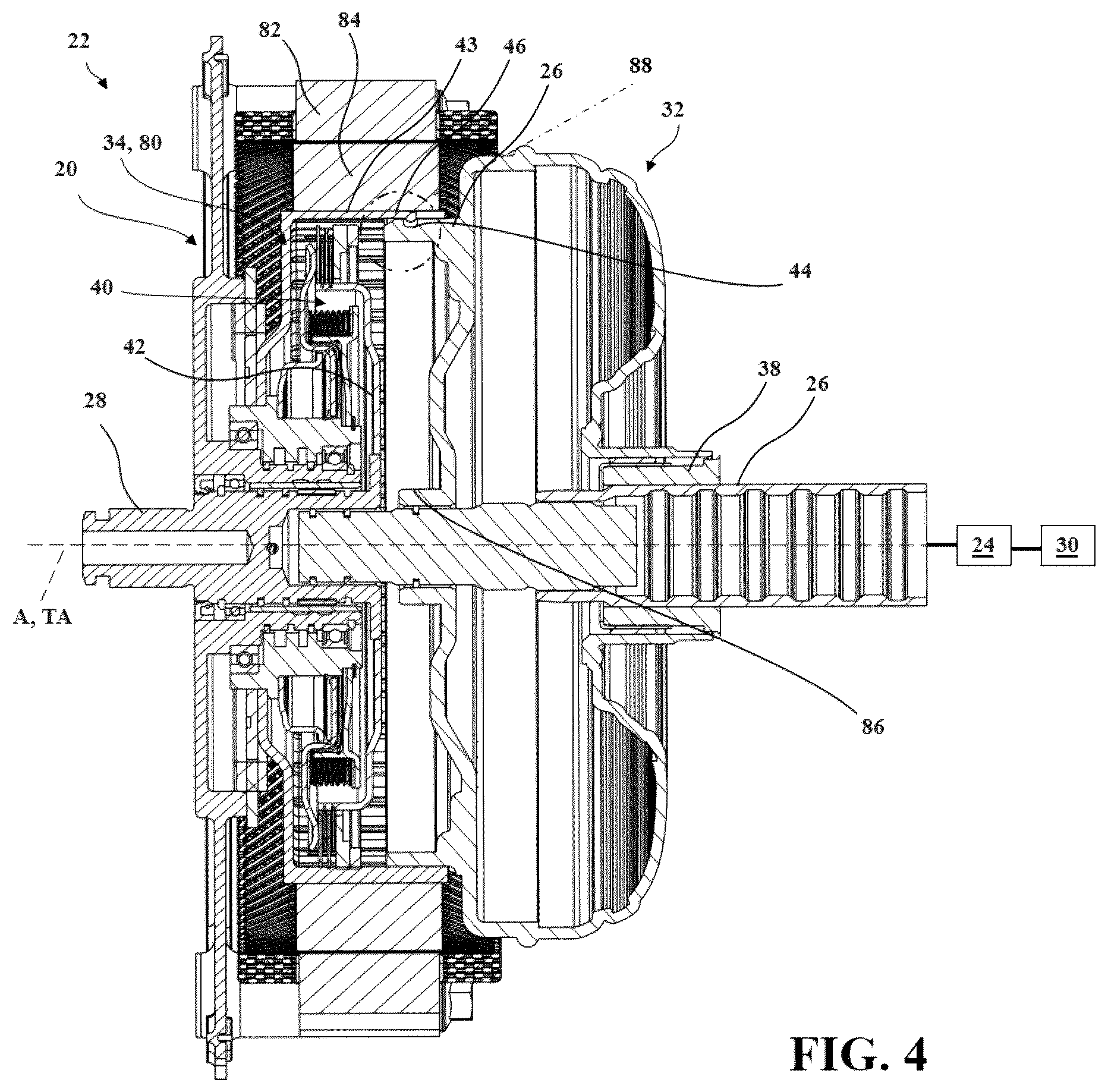 Patent US12583310 Figure 4 – Assembly for transmitting rotational torque, and system including the same