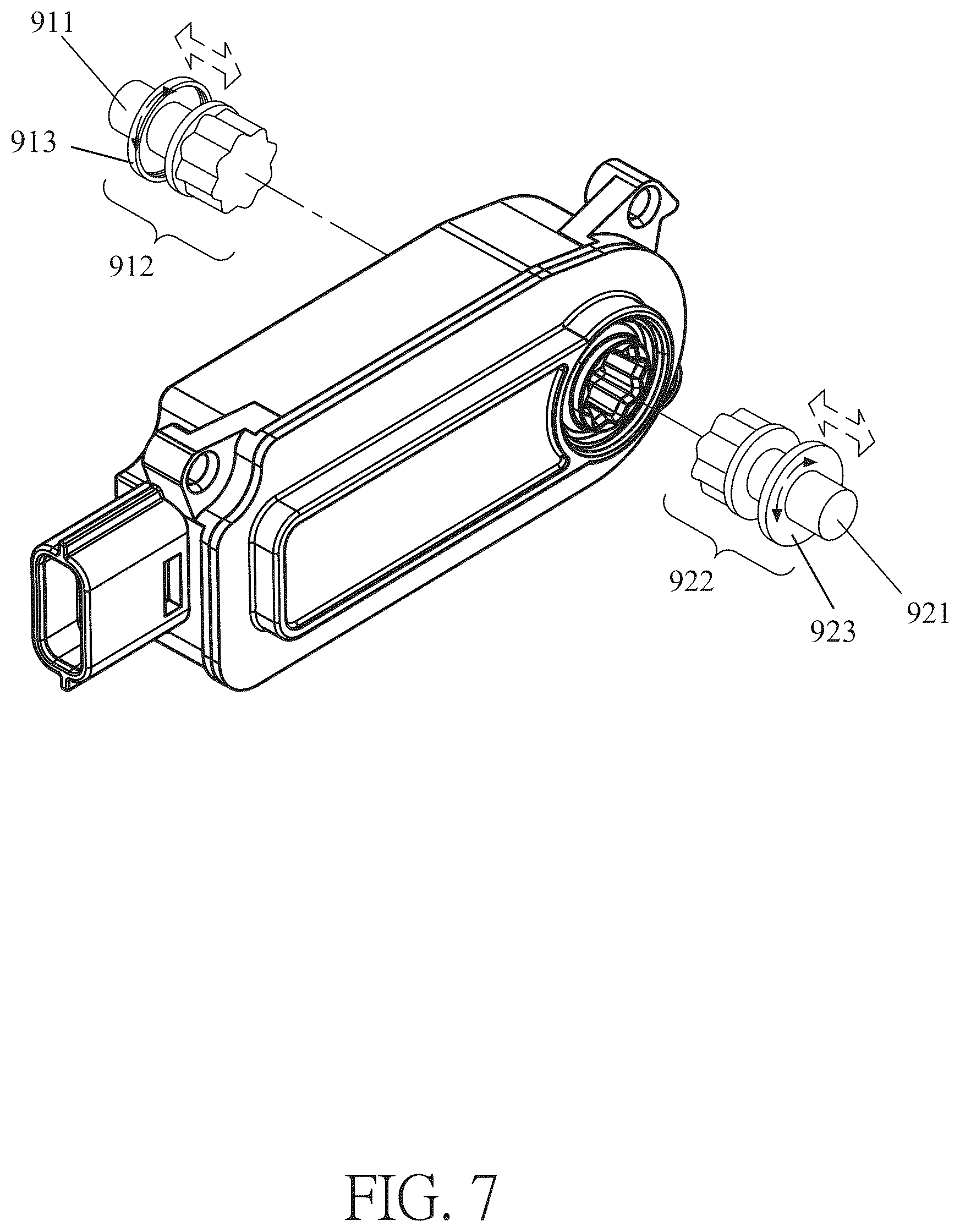 Patent US12583312 Figure 7 – Actuator for active grille shuttle