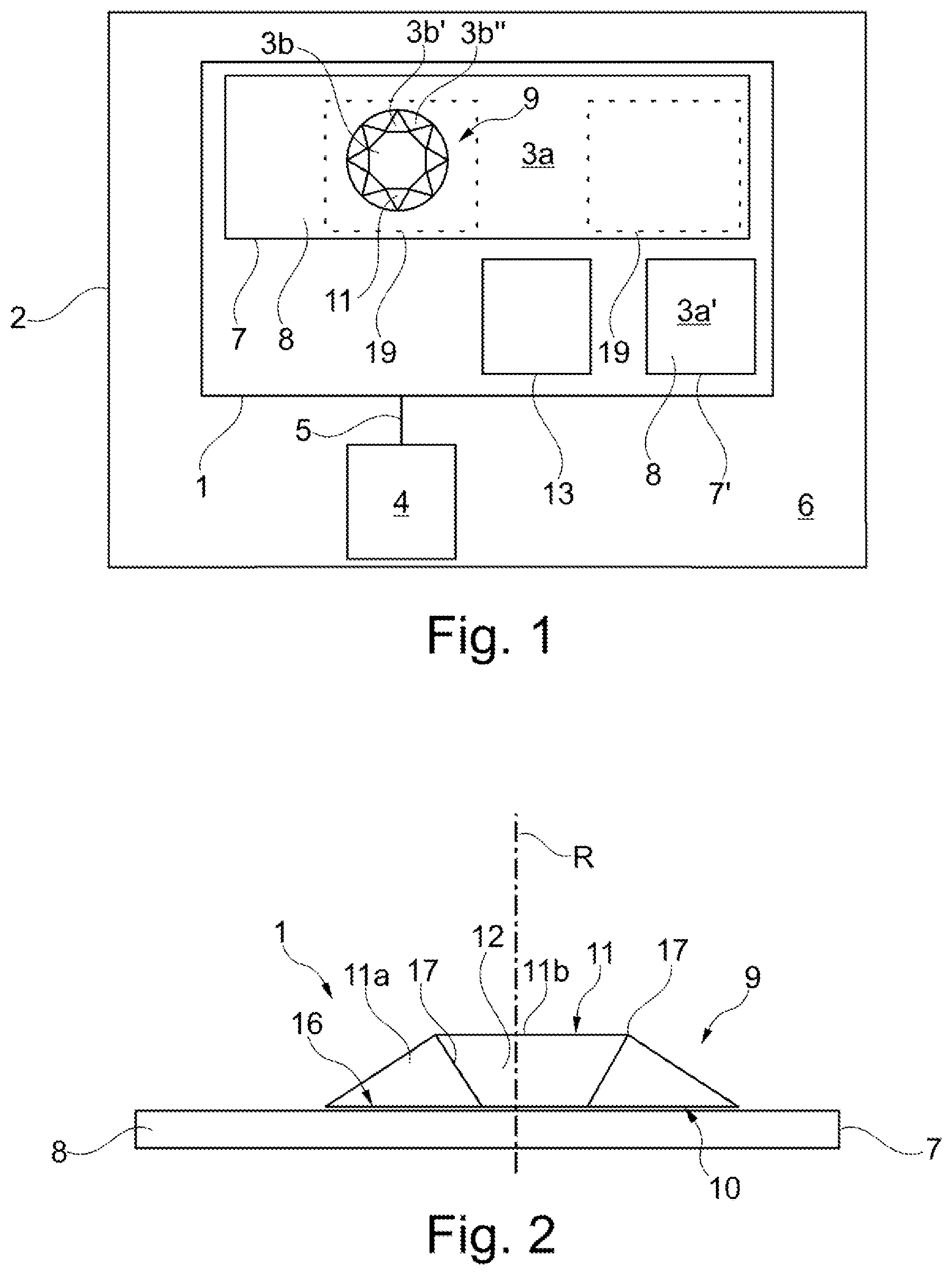 Patent US12583316 Figure 1 – User interface for a vehicle and a vehicle