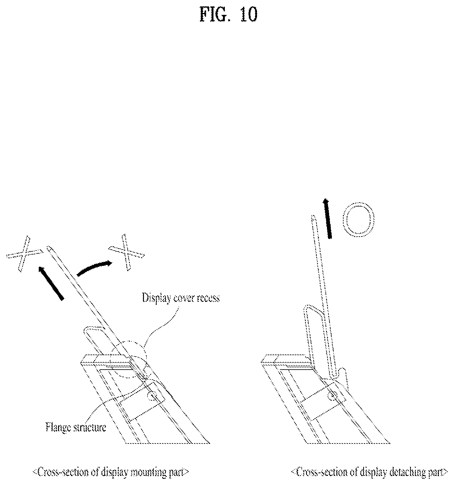 Patent US12583322 Figure 10 – Console display mounting apparatus and console display system using the same