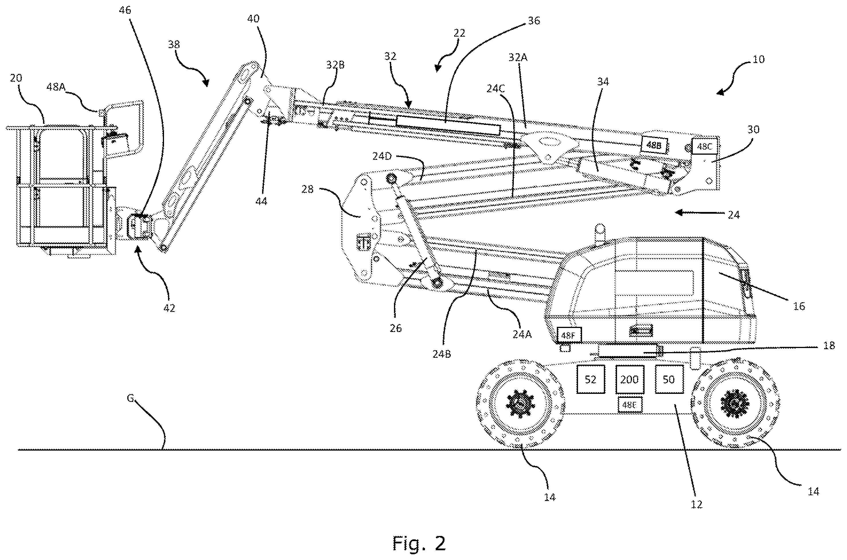 Patent US12583324 Figure 2 – Working vehicle