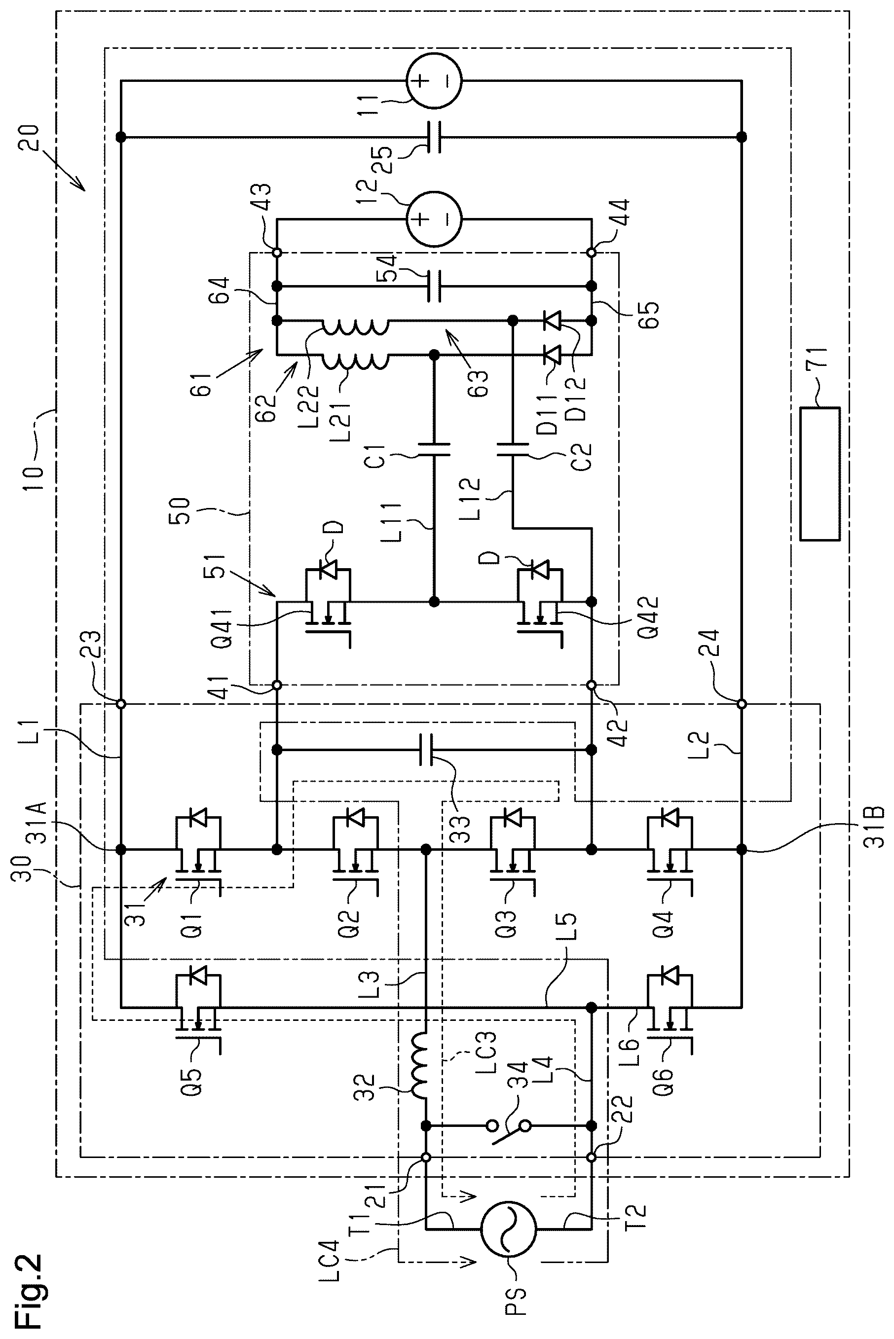Patent US12583329 Figure 2 – Power conversion device