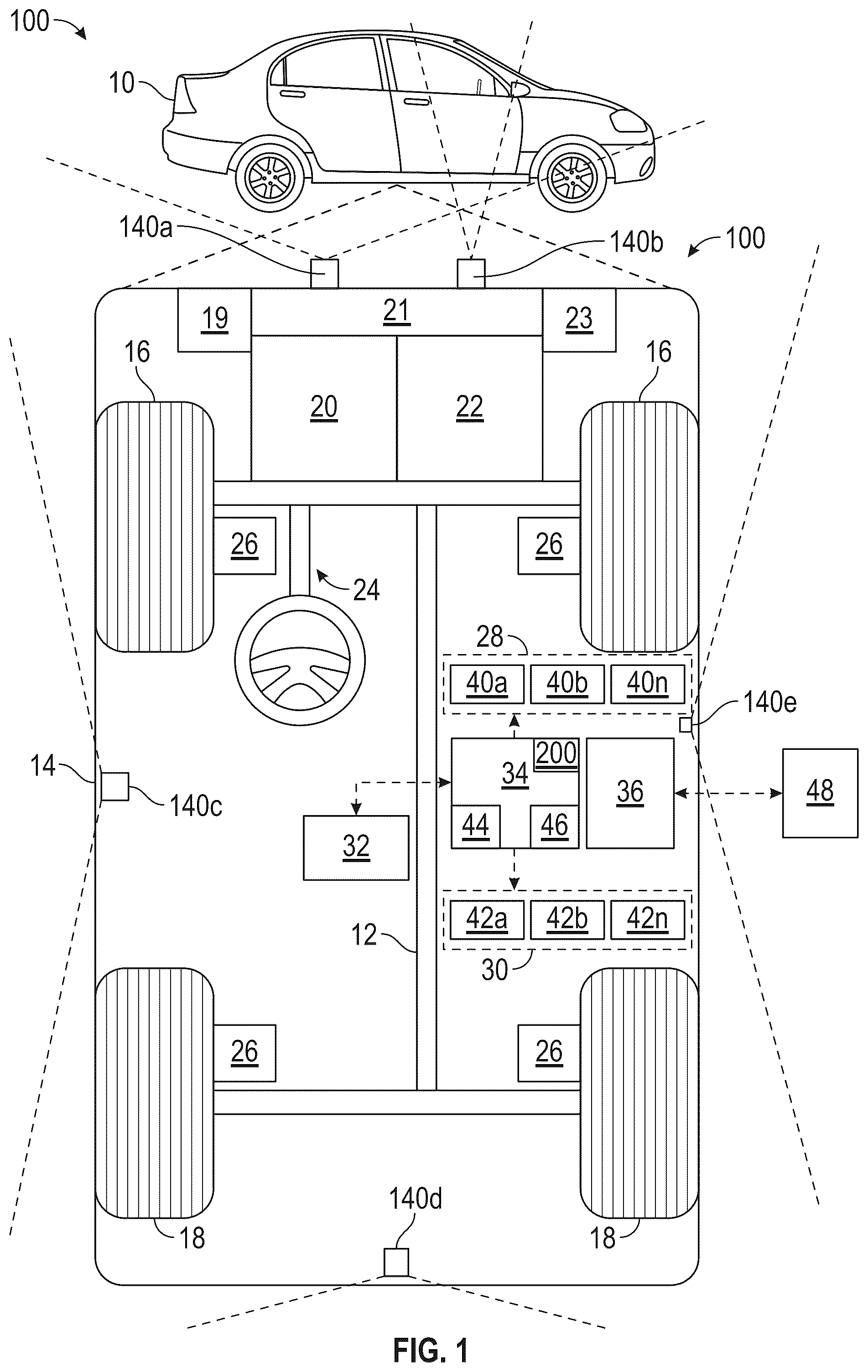 Patent US12583344 Figure 1 – Electric vehicle dual use inverter