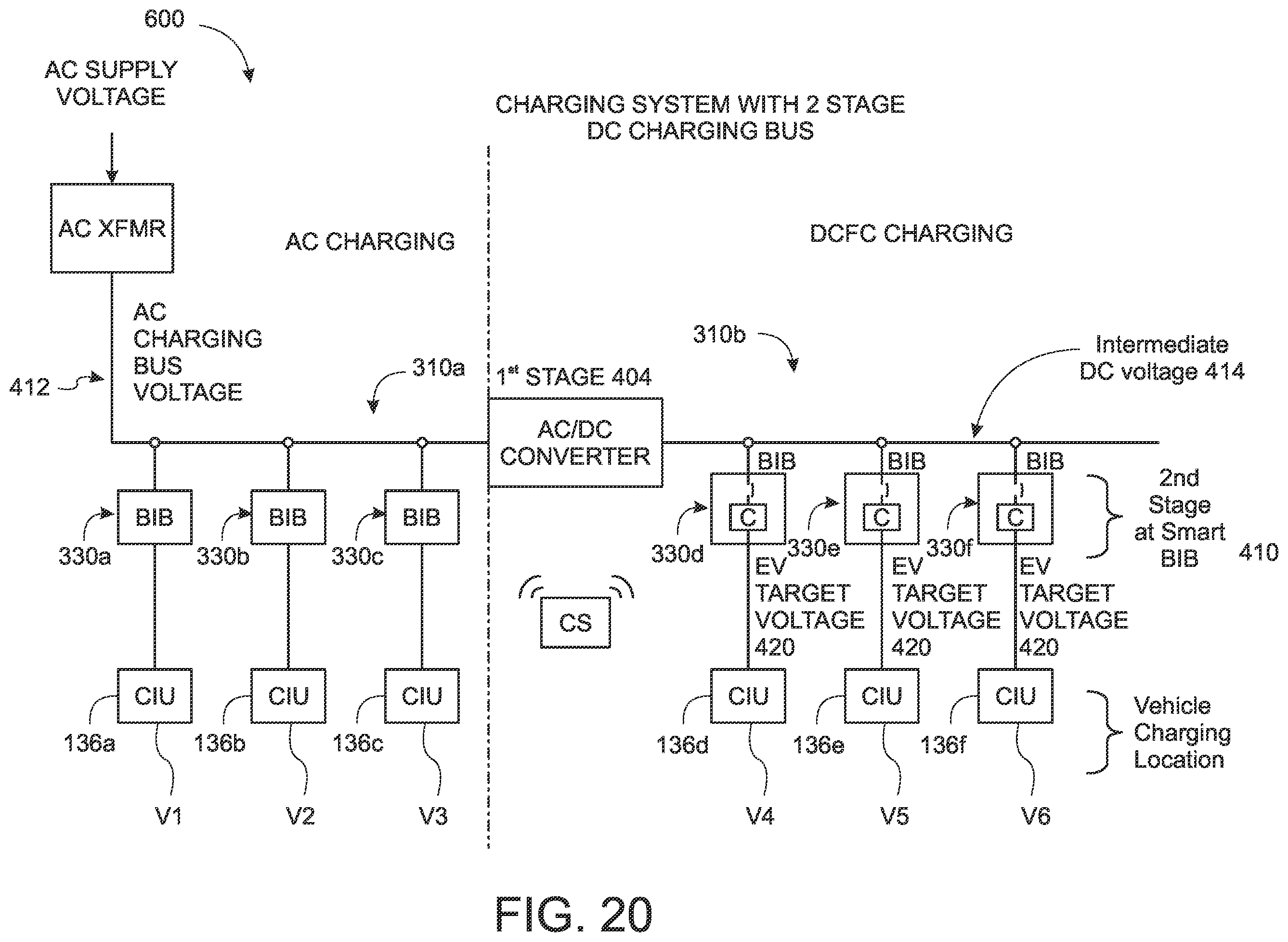 Patent US12583348 Figure 19 – Electric vehicle charging system with two stage DC charging