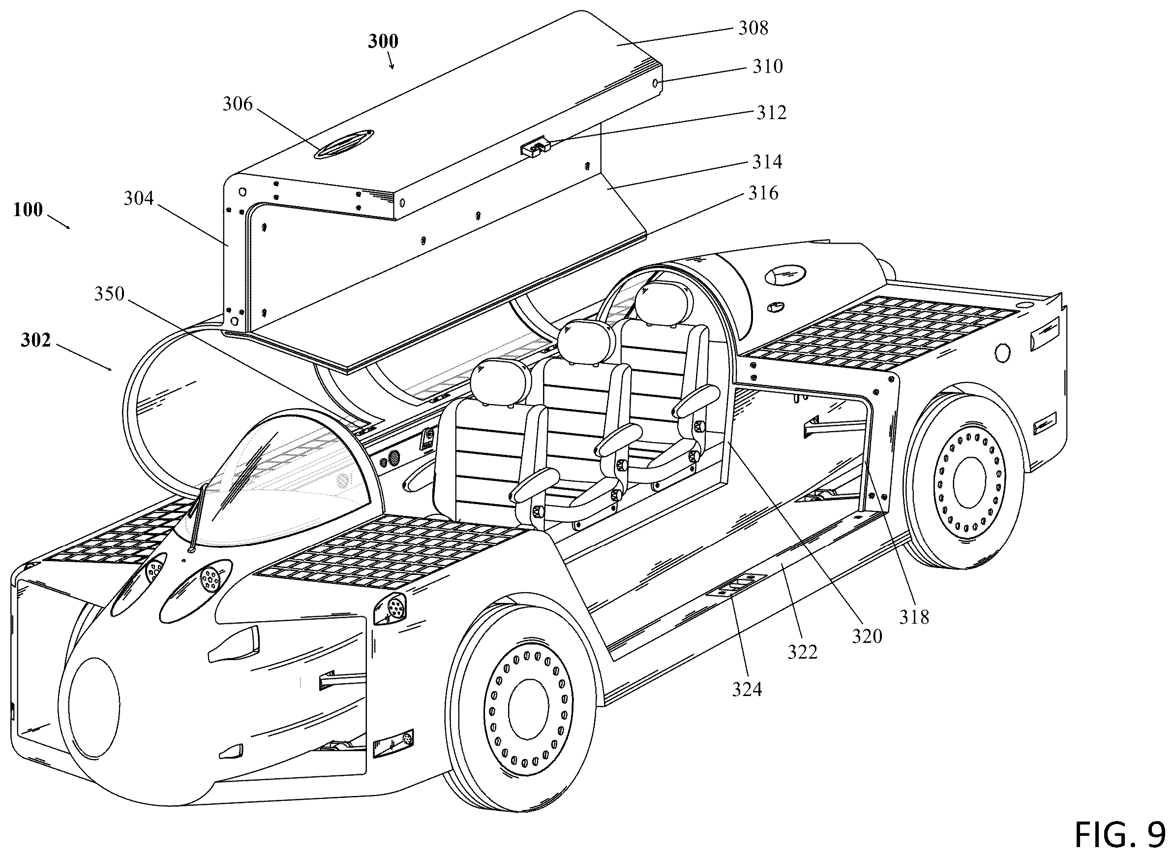 Patent US12583349 Figure 9 – Self-charging electric vehicle (SCEV)