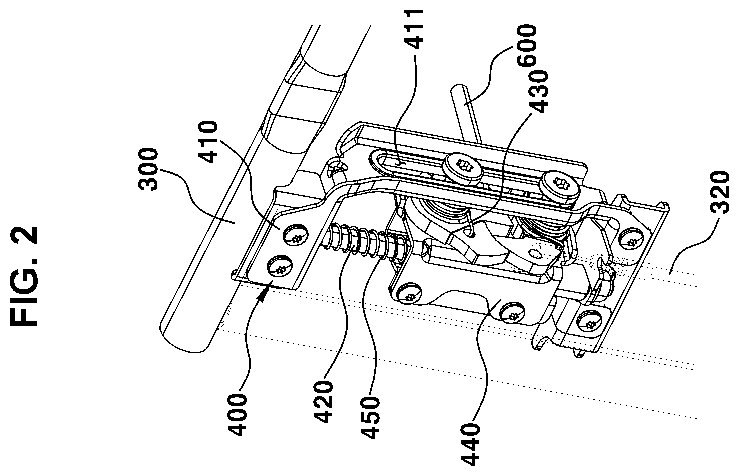 Patent US12583371 Figure 2 – Sliding interlocking reclining seat structure