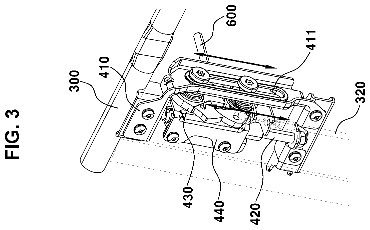 Patent US12583371 Figure 3 – Sliding interlocking reclining seat structure