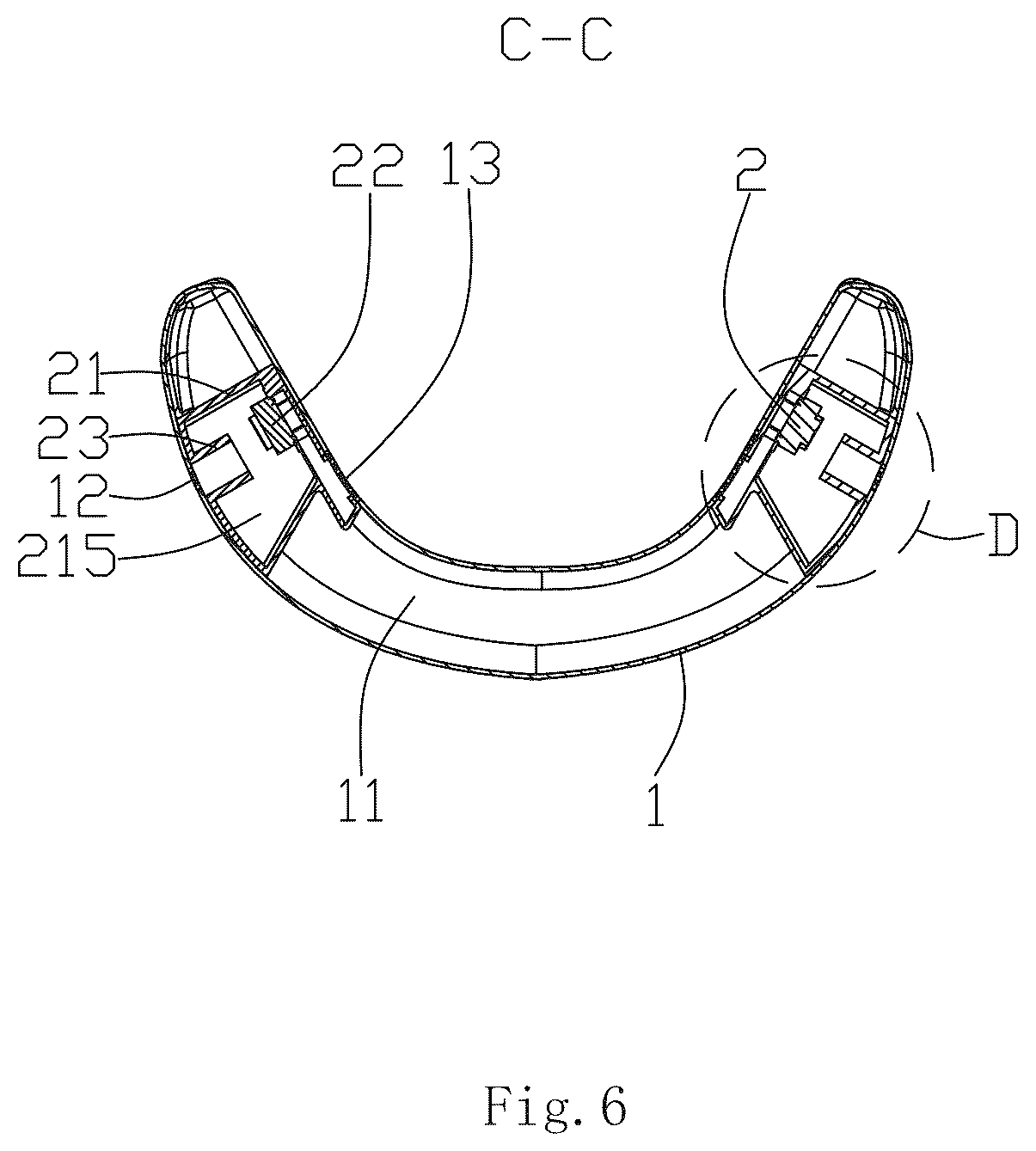 Patent US12583373 Figure 6 – Vehicle headrest