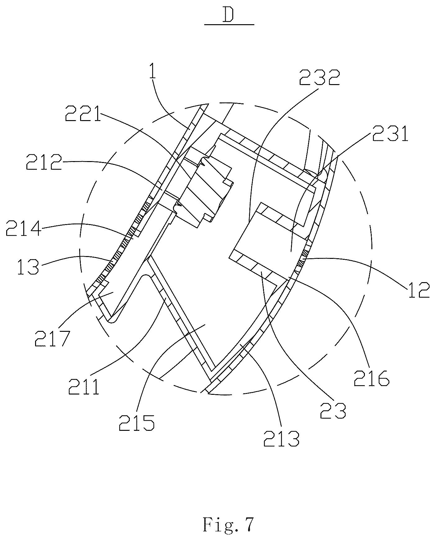 Patent US12583373 Figure 7 – Vehicle headrest