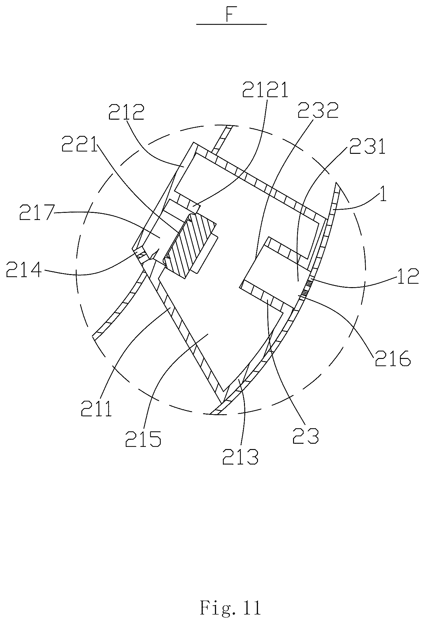 Patent US12583373 Figure 11 – Vehicle headrest