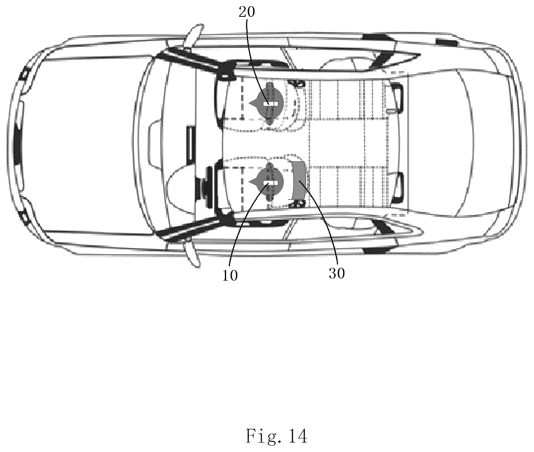 Patent US12583373 Figure 14 – Vehicle headrest