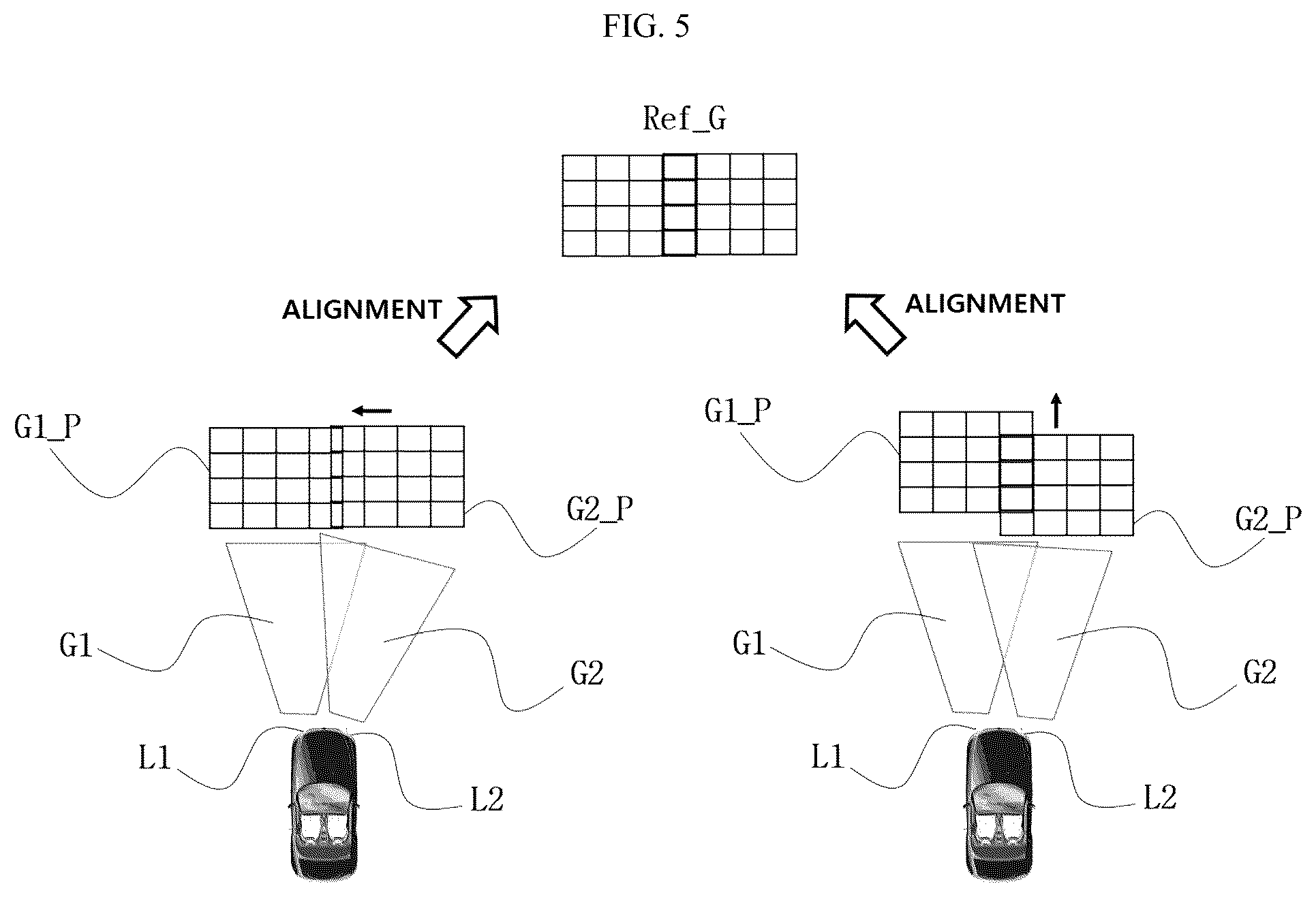Patent US12583381 Figure 5 – Vehicle lamp system