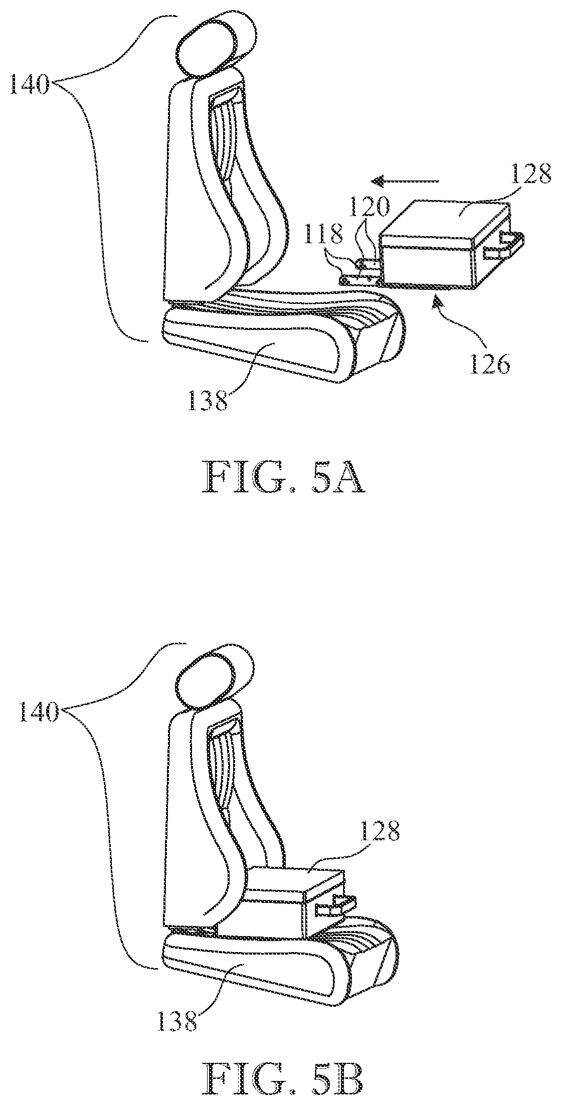 Patent US12583392 Figure 5 – Locakable ISOFIX connection device and method of securing an object to a vehicle seat