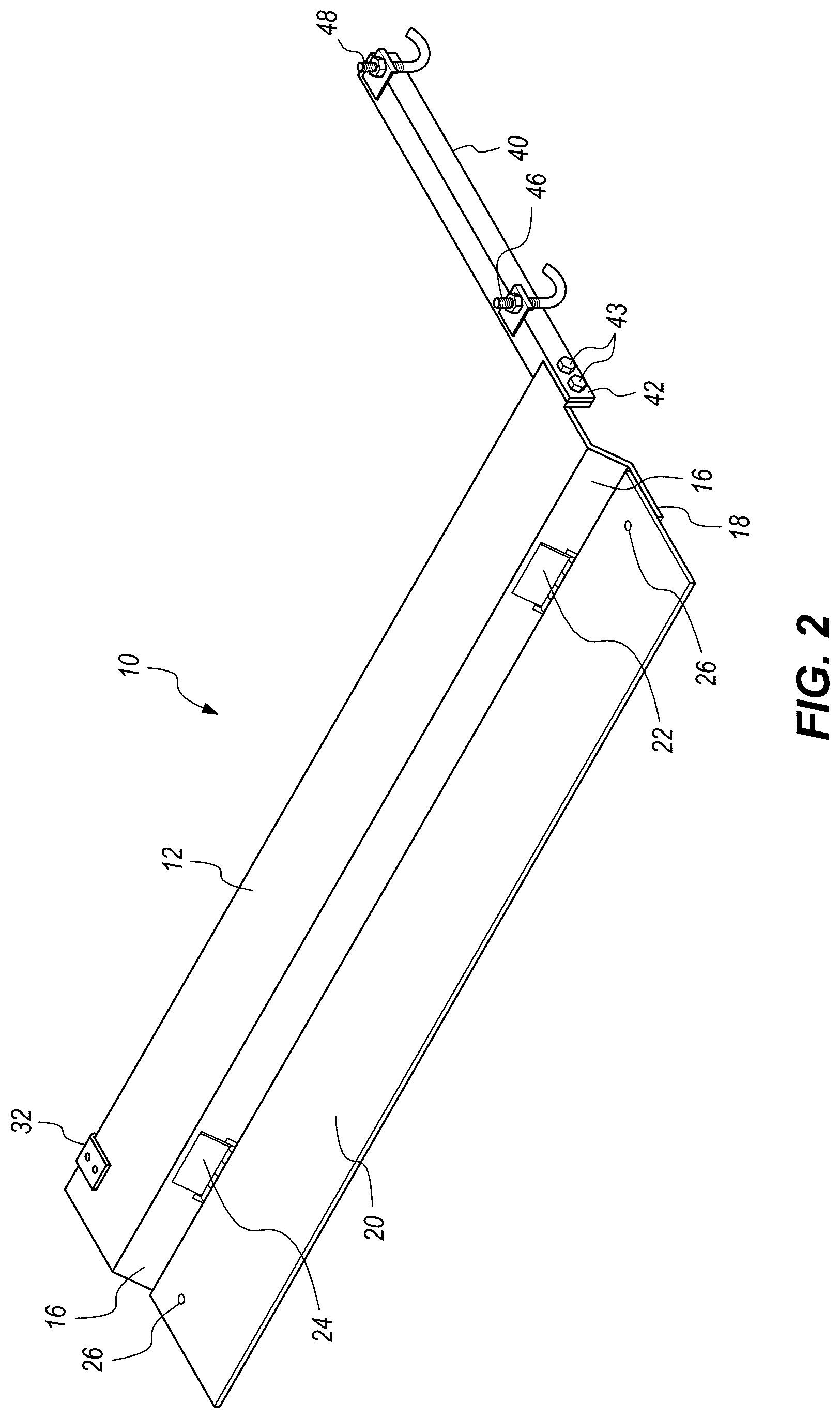 Patent US12583393 Figure 2 – Modular rack system for a pickup truck