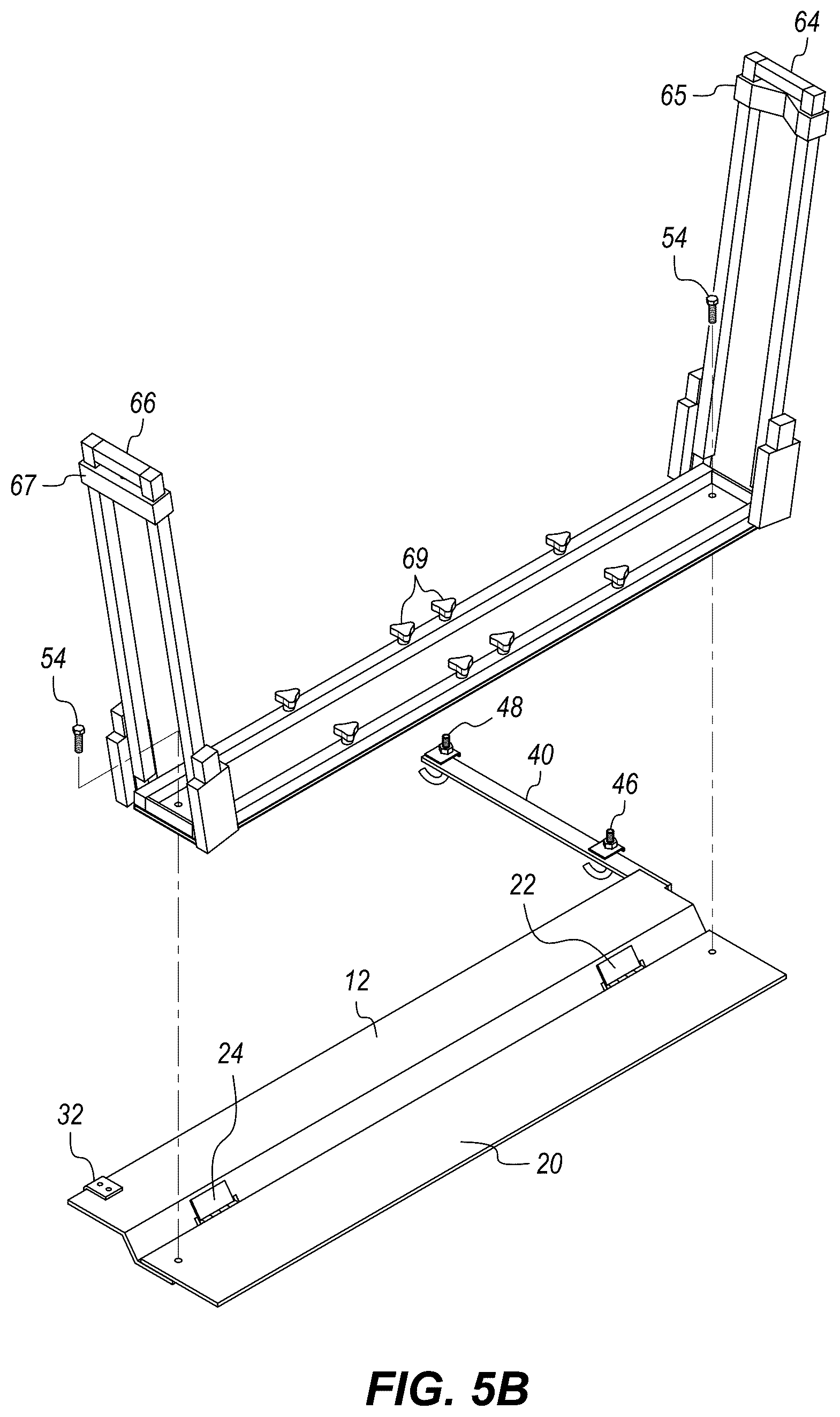 Patent US12583393 Figure 7 – Modular rack system for a pickup truck