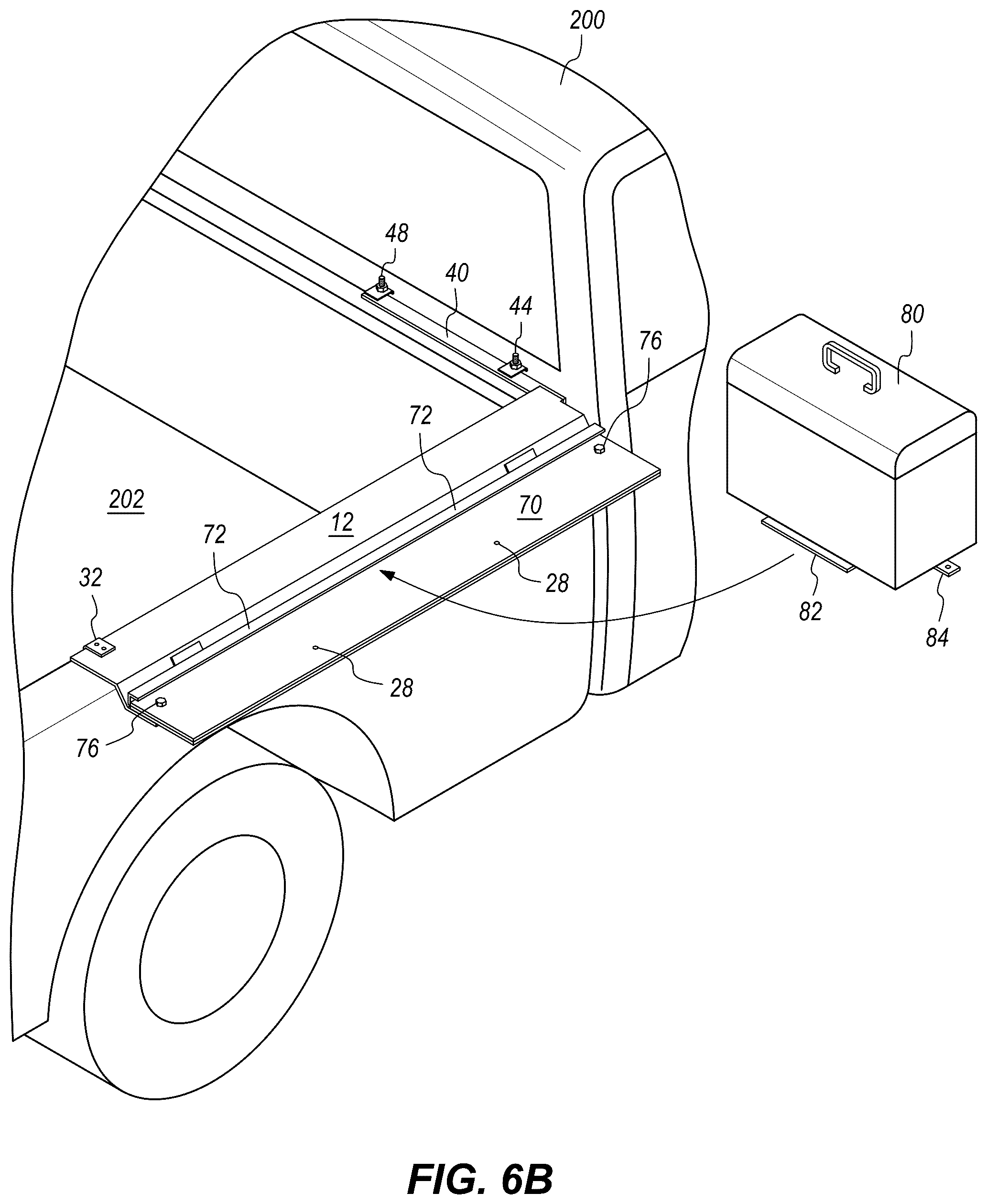 Patent US12583393 Figure 9 – Modular rack system for a pickup truck