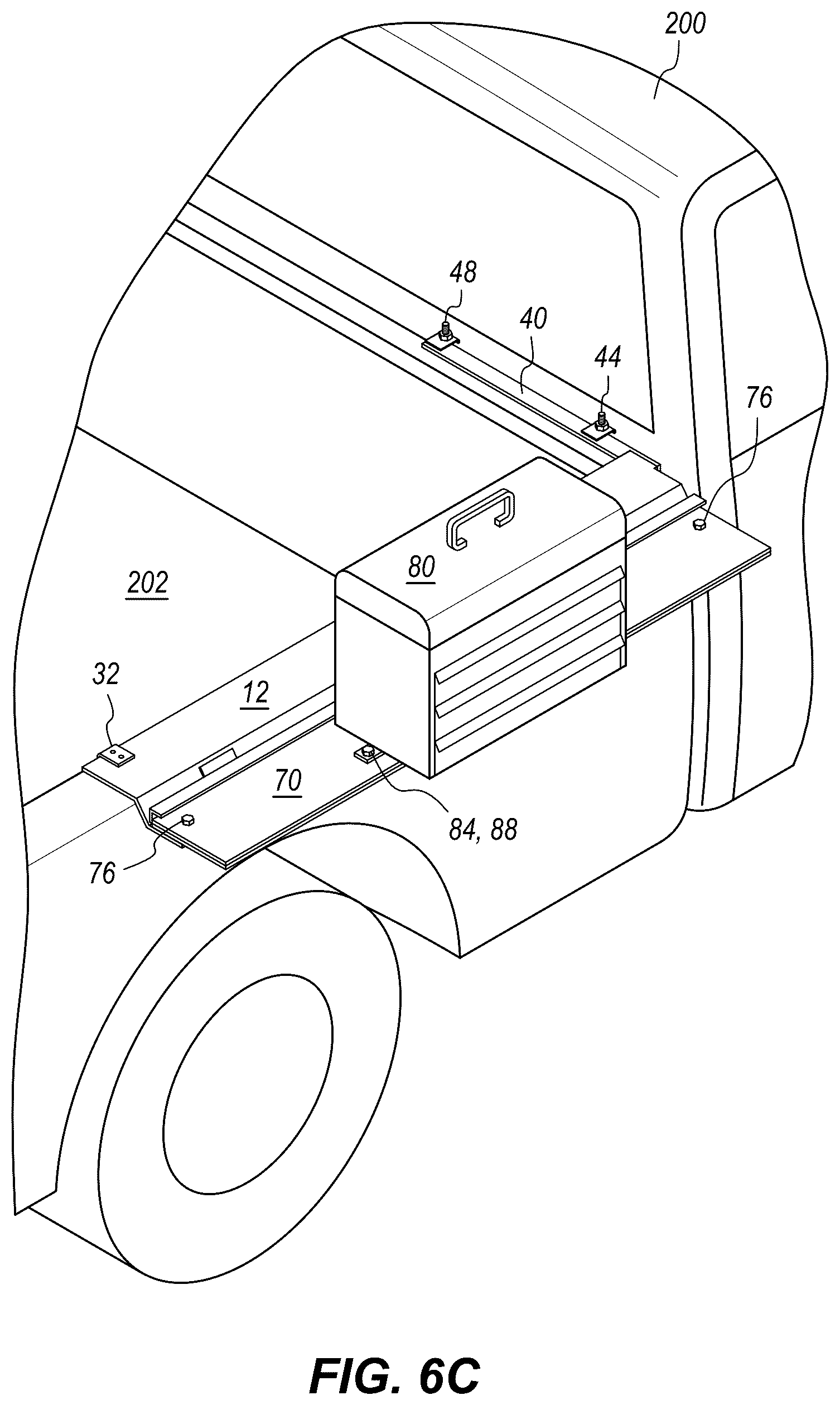 Patent US12583393 Figure 10 – Modular rack system for a pickup truck