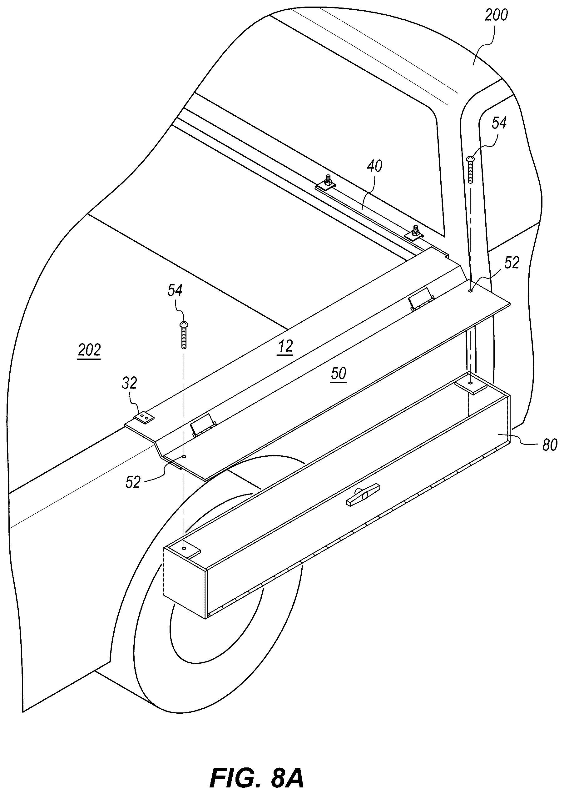 Patent US12583393 Figure 13 – Modular rack system for a pickup truck