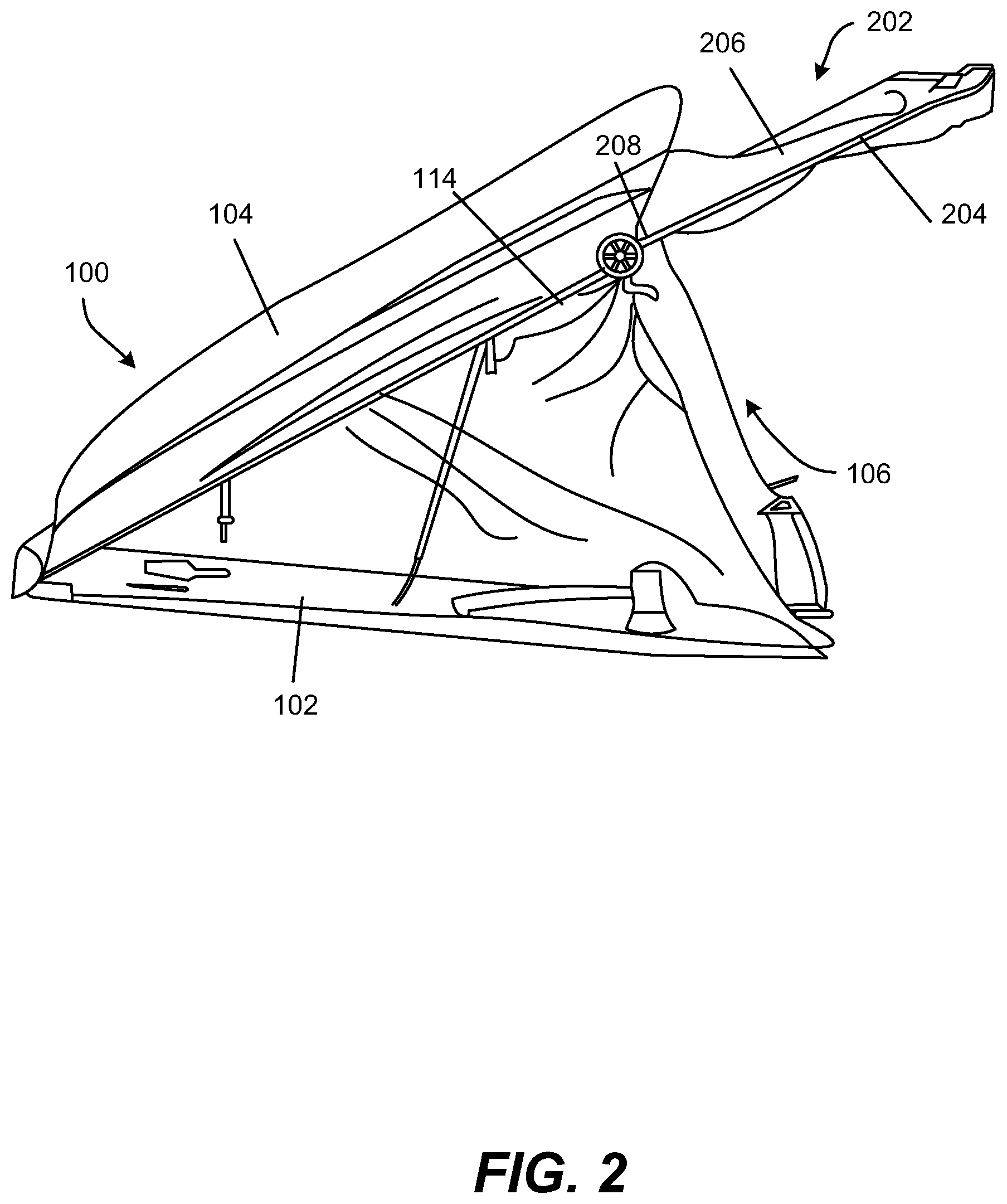 Patent US12583394 Figure 2 – Multi-use storage container having a hinged door