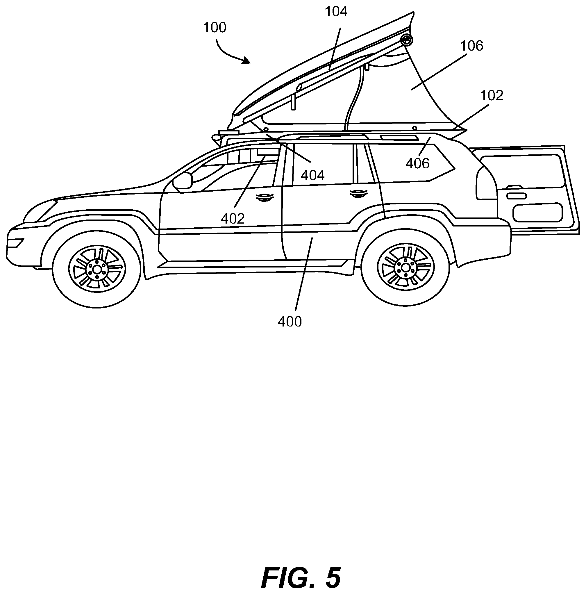 Patent US12583394 Figure 5 – Multi-use storage container having a hinged door