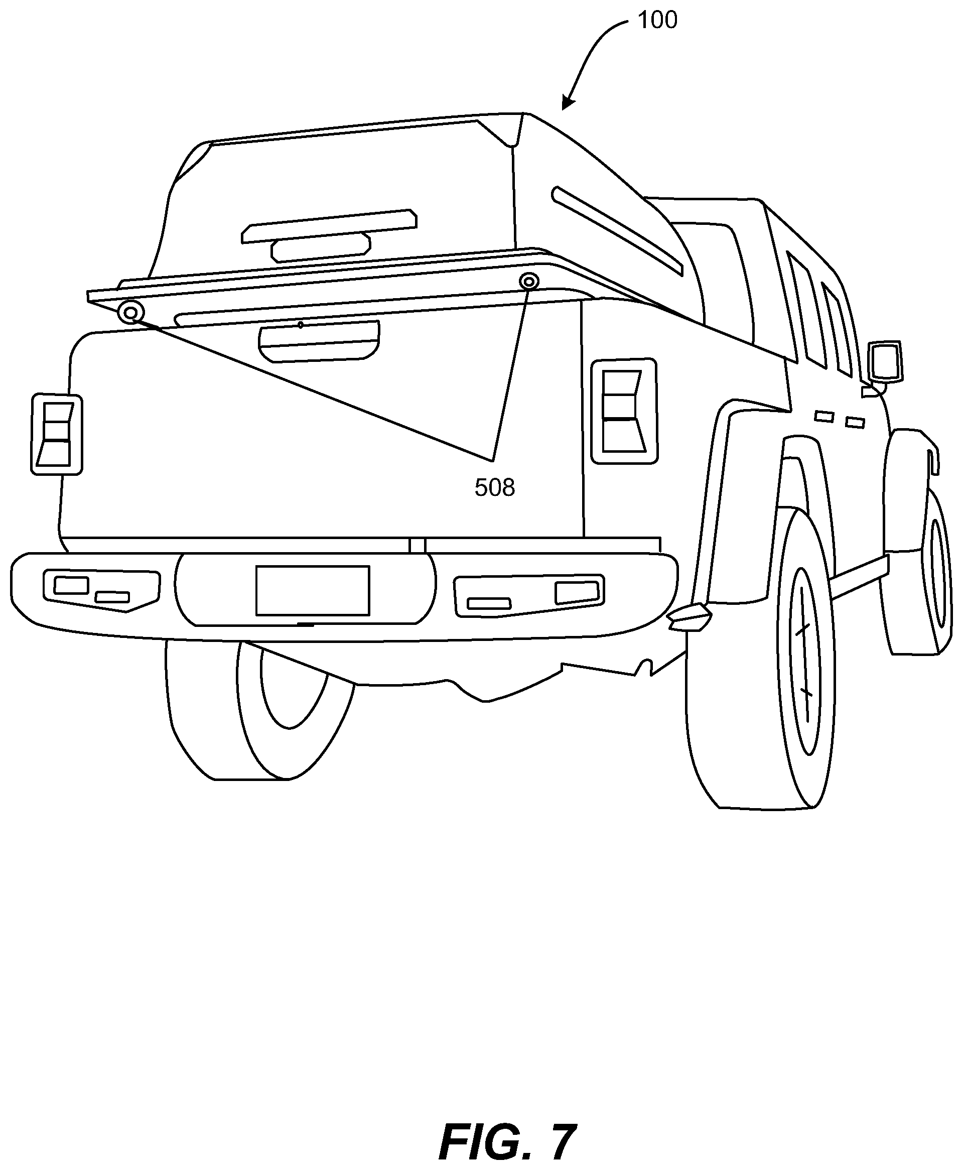 Patent US12583394 Figure 7 – Multi-use storage container having a hinged door