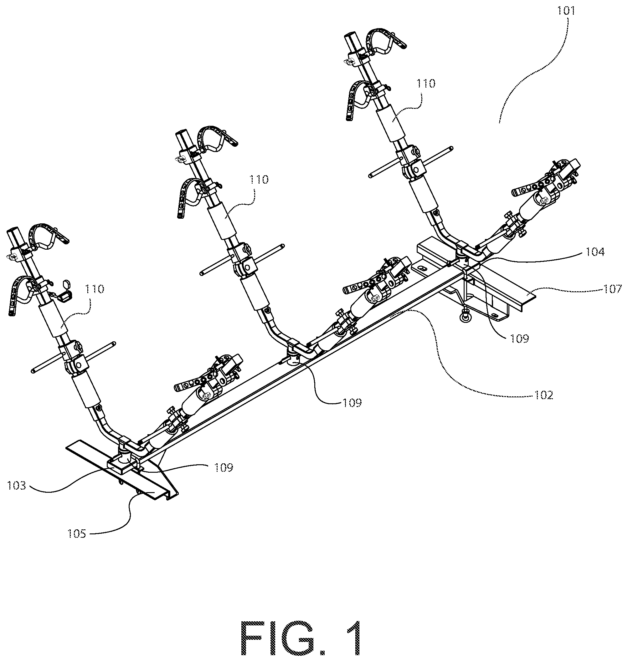 Patent US12583395 Figure 1 – Rail top cargo management system