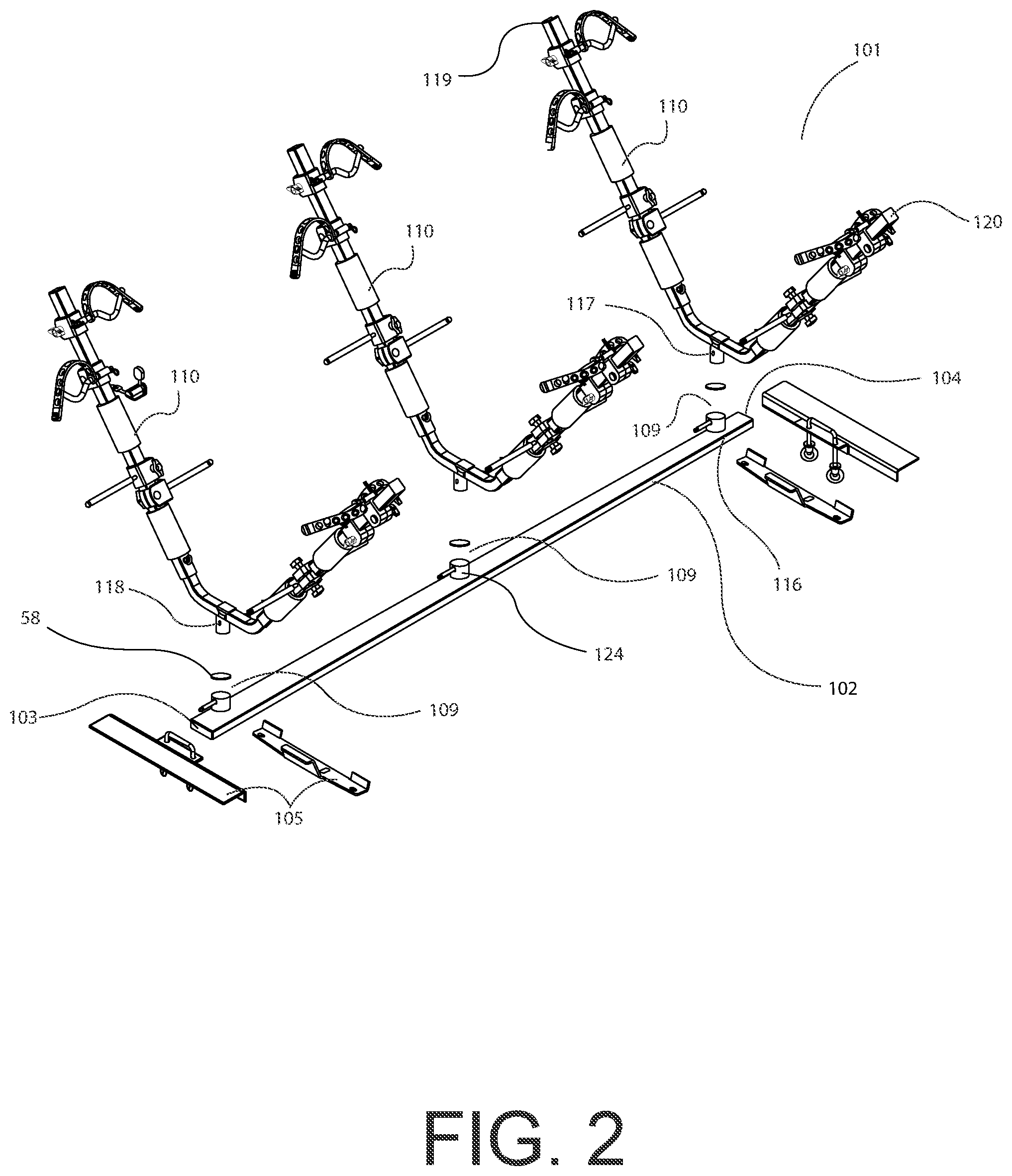Patent US12583395 Figure 2 – Rail top cargo management system