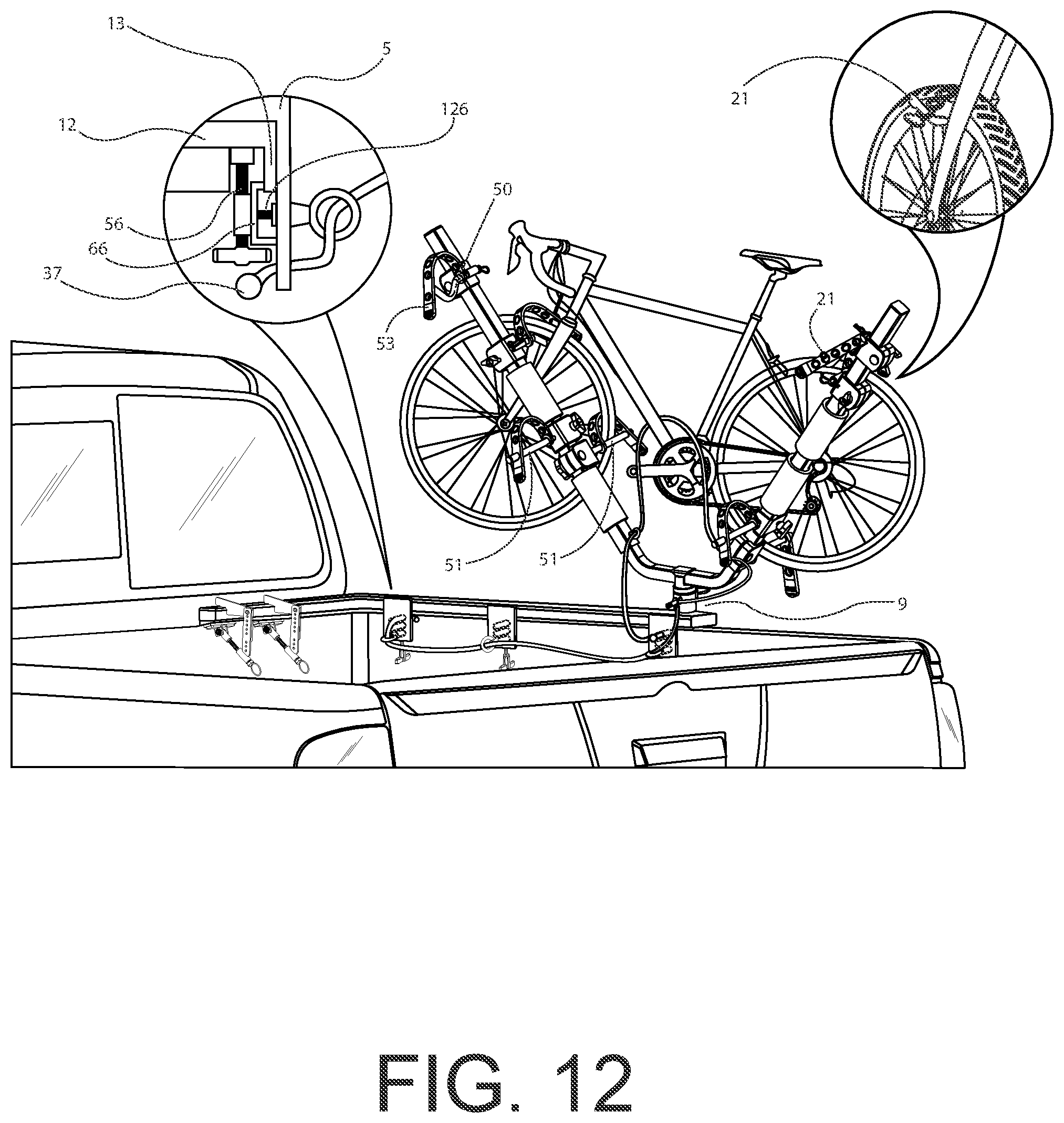 Patent US12583395 Figure 12 – Rail top cargo management system