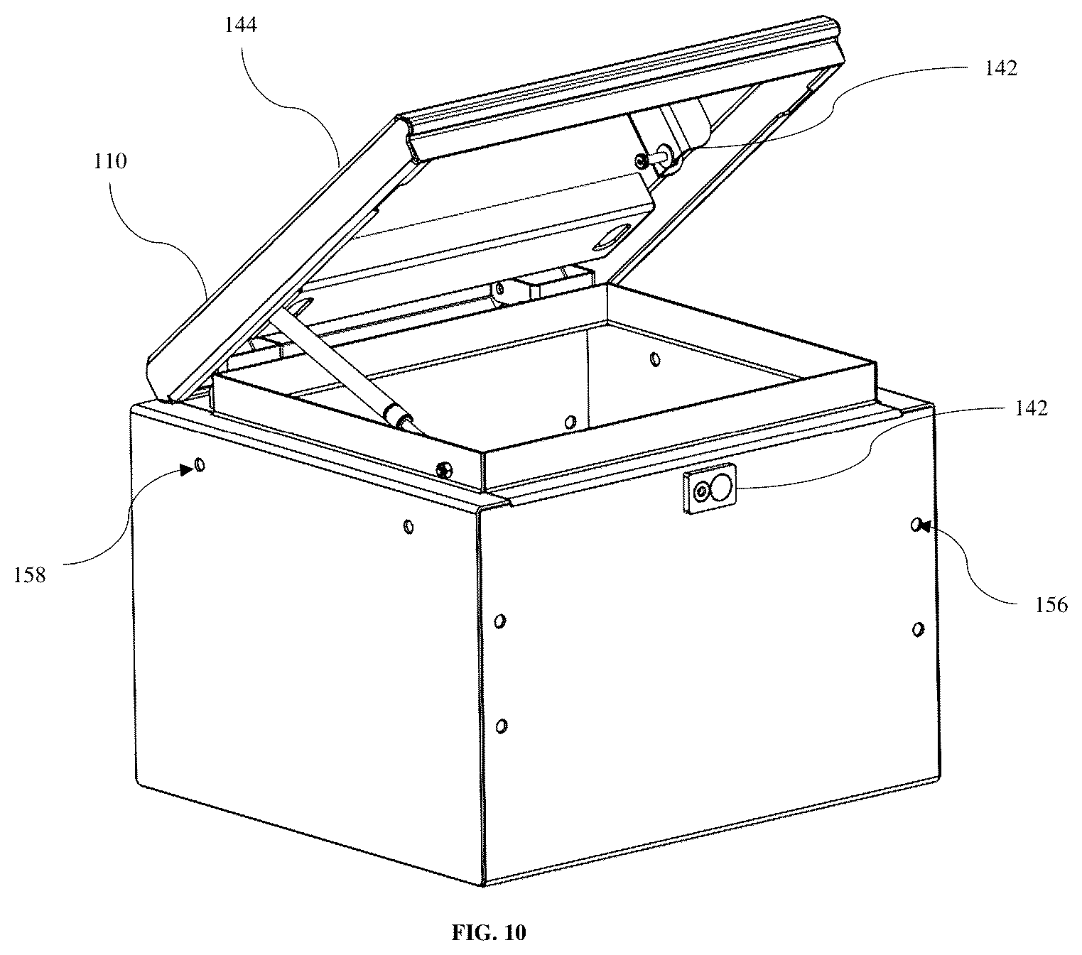 Patent US12583397 Figure 8 – Modular truck bed storage system