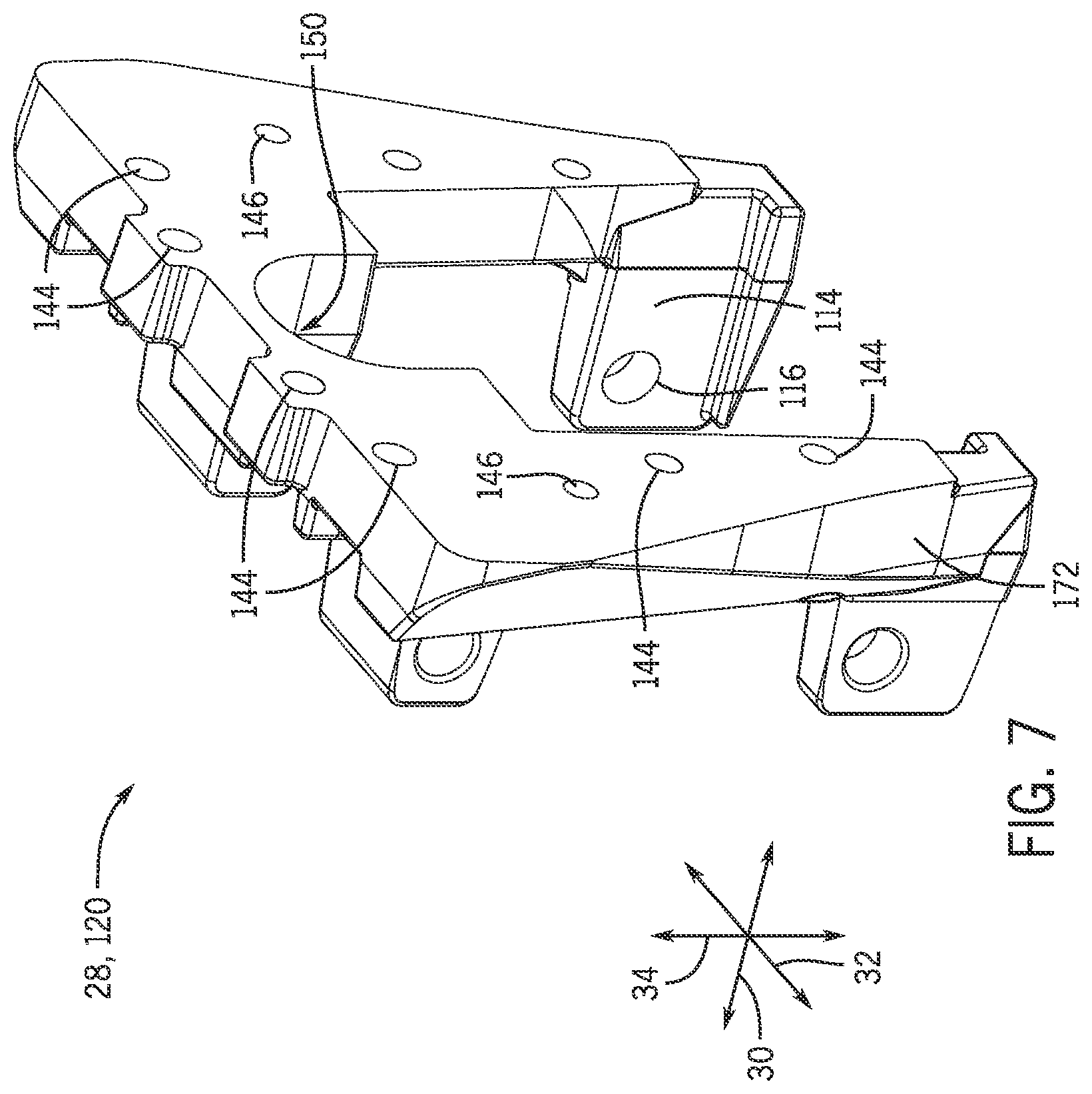 Patent US12583401 Figure 7 – Front attachment system using a common interface for different attachments