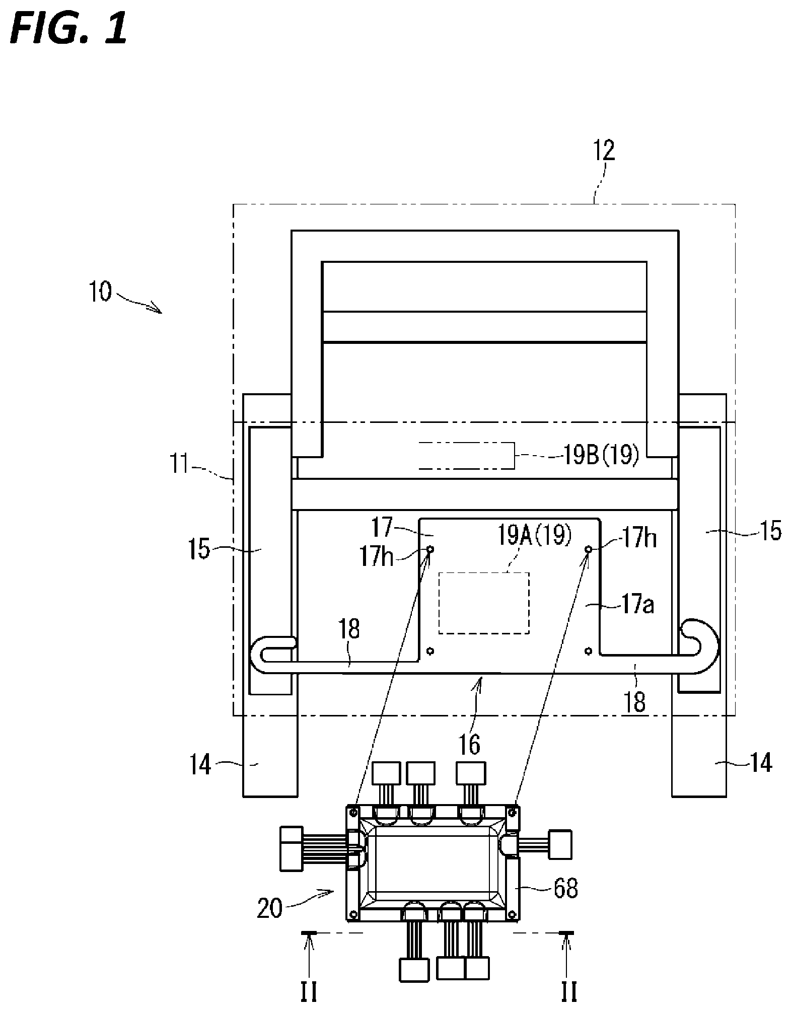 Patent US12583402 Figure 1 – Wire harness and wire harness with base member